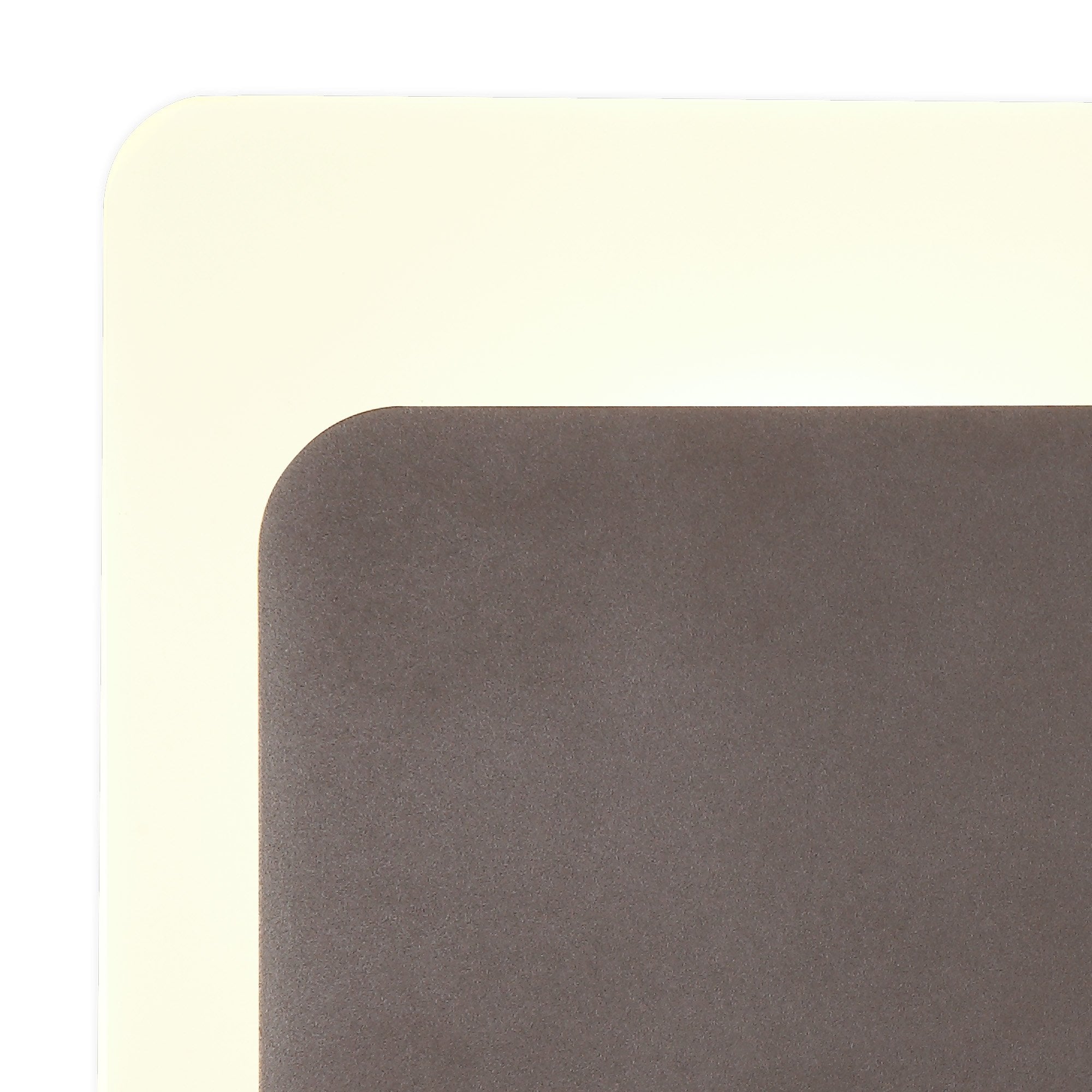 Fabula Kingsley Magnetic Base LED Wall Lamp - 15/19cm Square - Bottom Offset - Coffee & Acrylic Frosted Diffuser