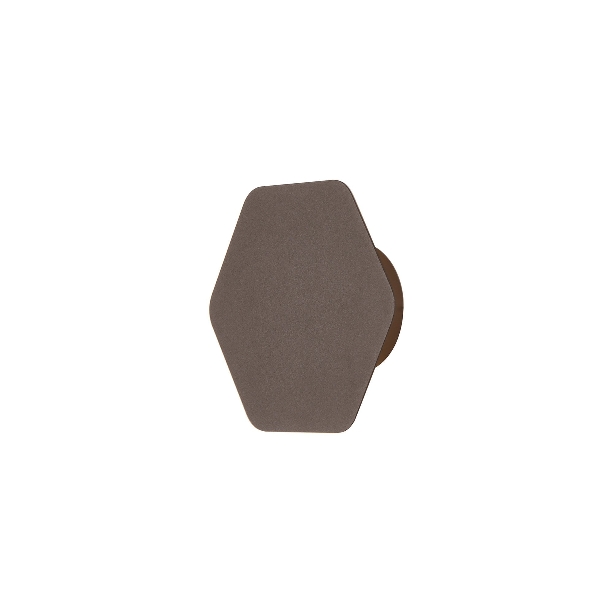 Fabula Kingsley Magnetic Base LED Wall Lamp - 15cm Horizontal Hexagonal - Coffee