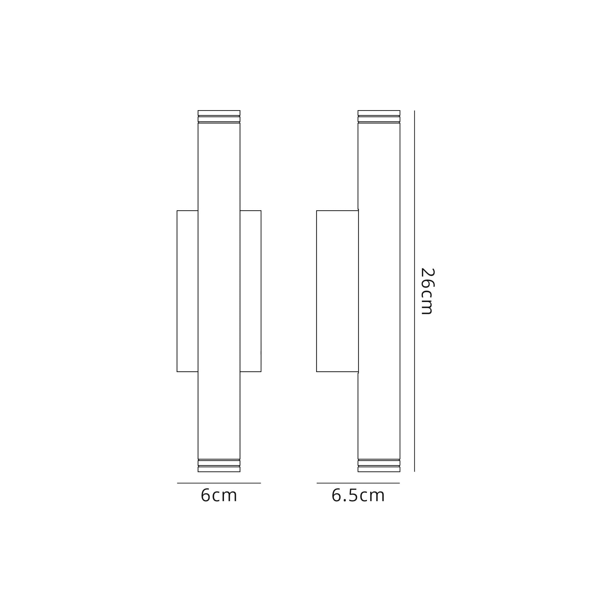 Fabula Leycroft Up/Down LED Wall Lamp - Black - IP54