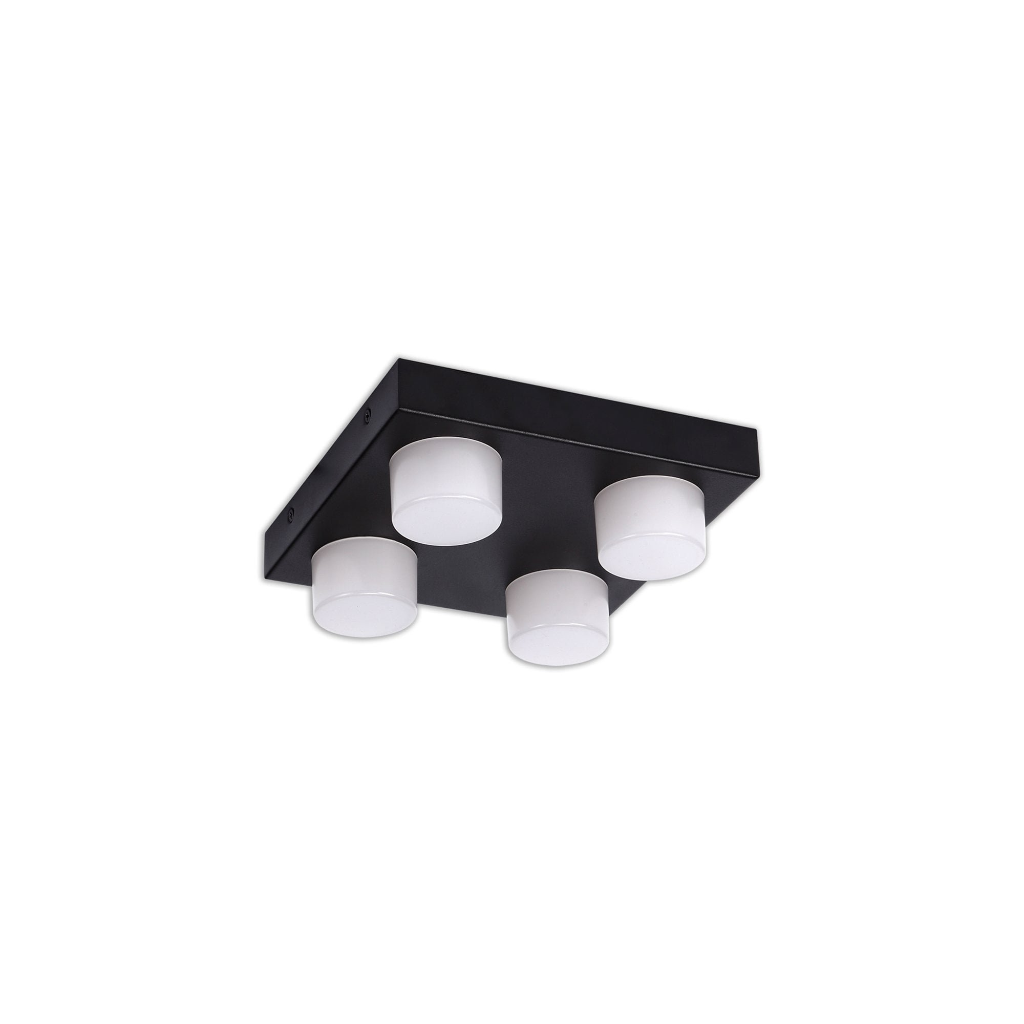 Fabula Lonsdale 4 Light Fixed LED Flush Light - Sand Black - IP44