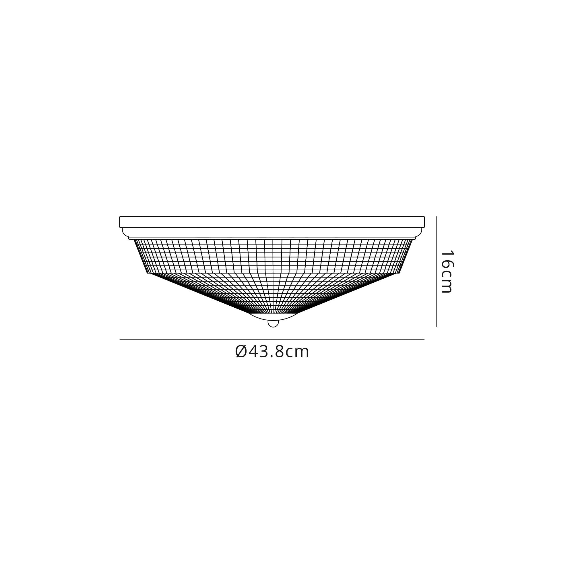 Fabula Maida 3 Light Flush Light - Polished Nickel & Prismatic Glass