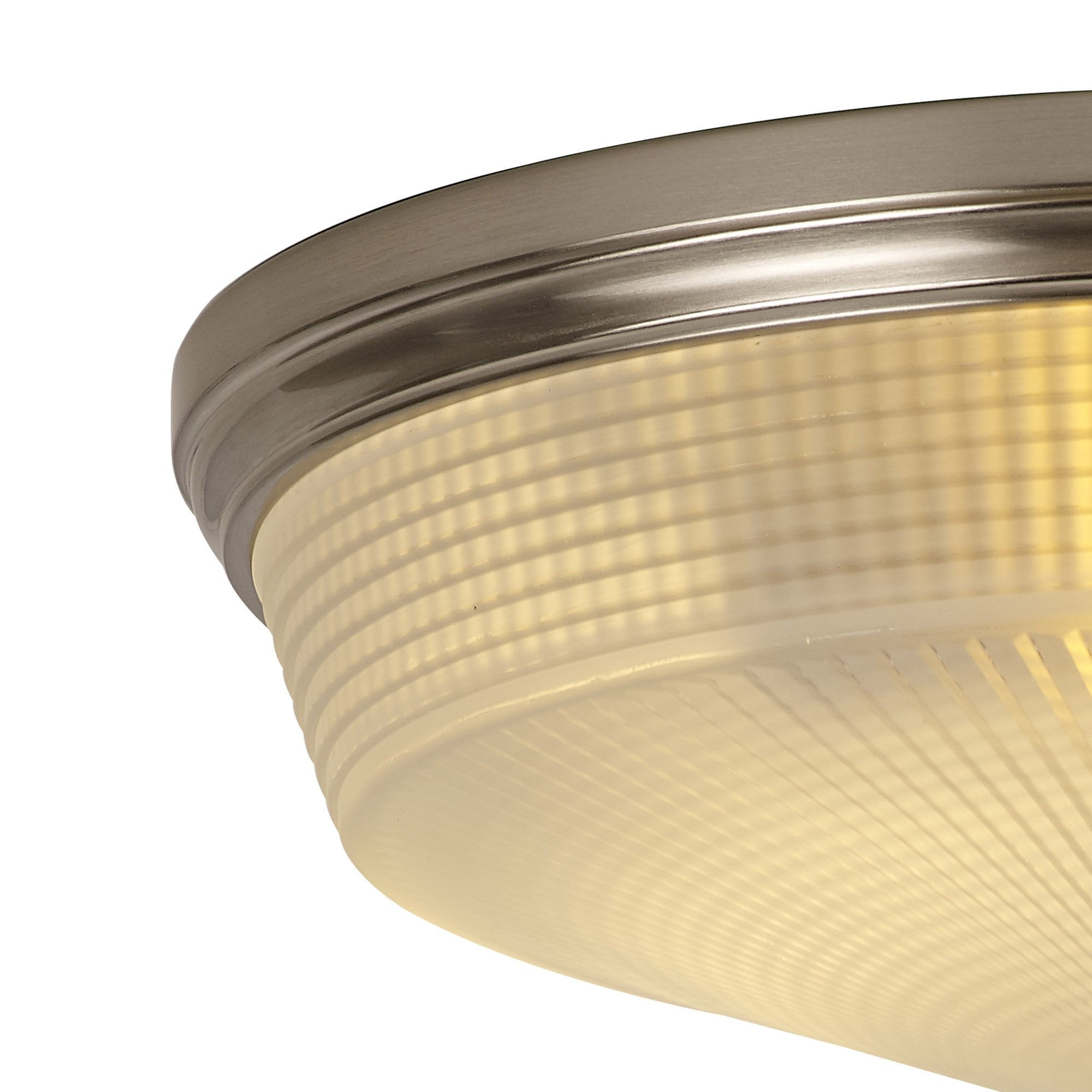 Fabula Maida 3 Light Flush Light - Satin Nickel & Frosted Glass