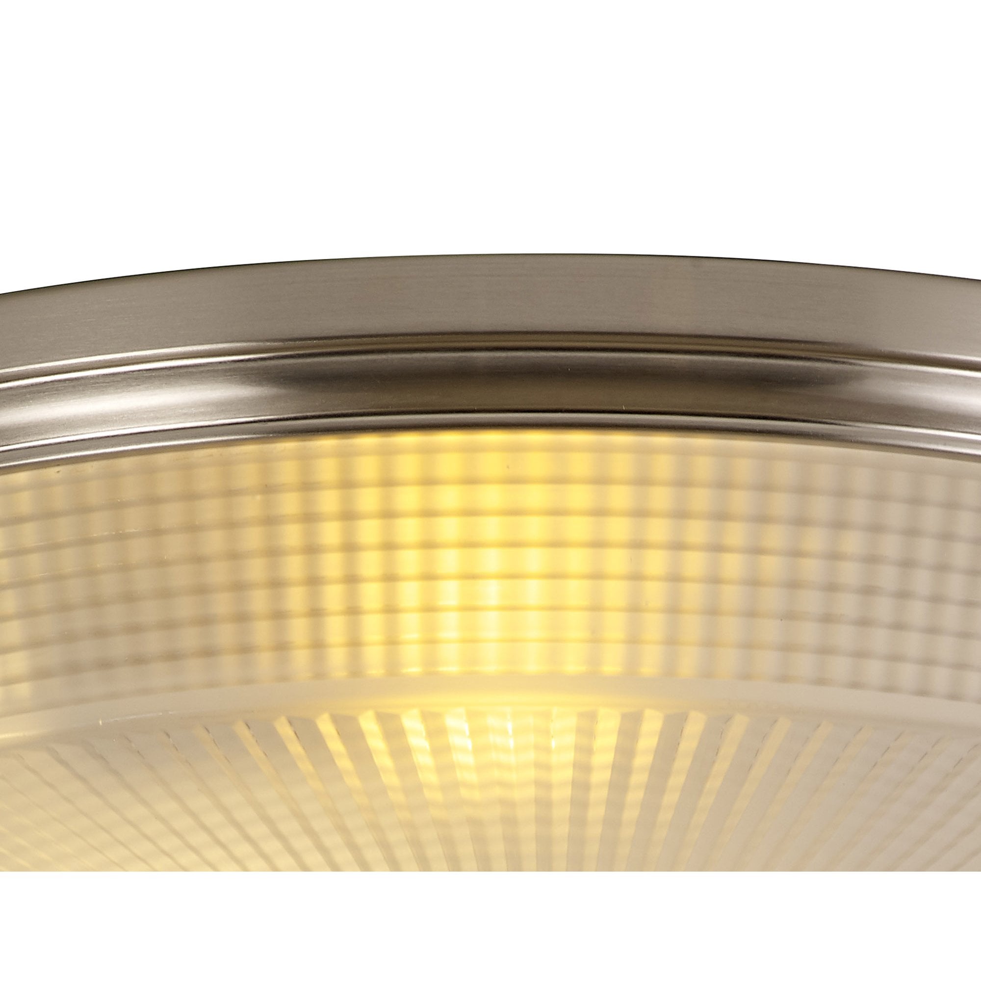 Fabula Maida 3 Light Flush Light - Satin Nickel & Frosted Glass