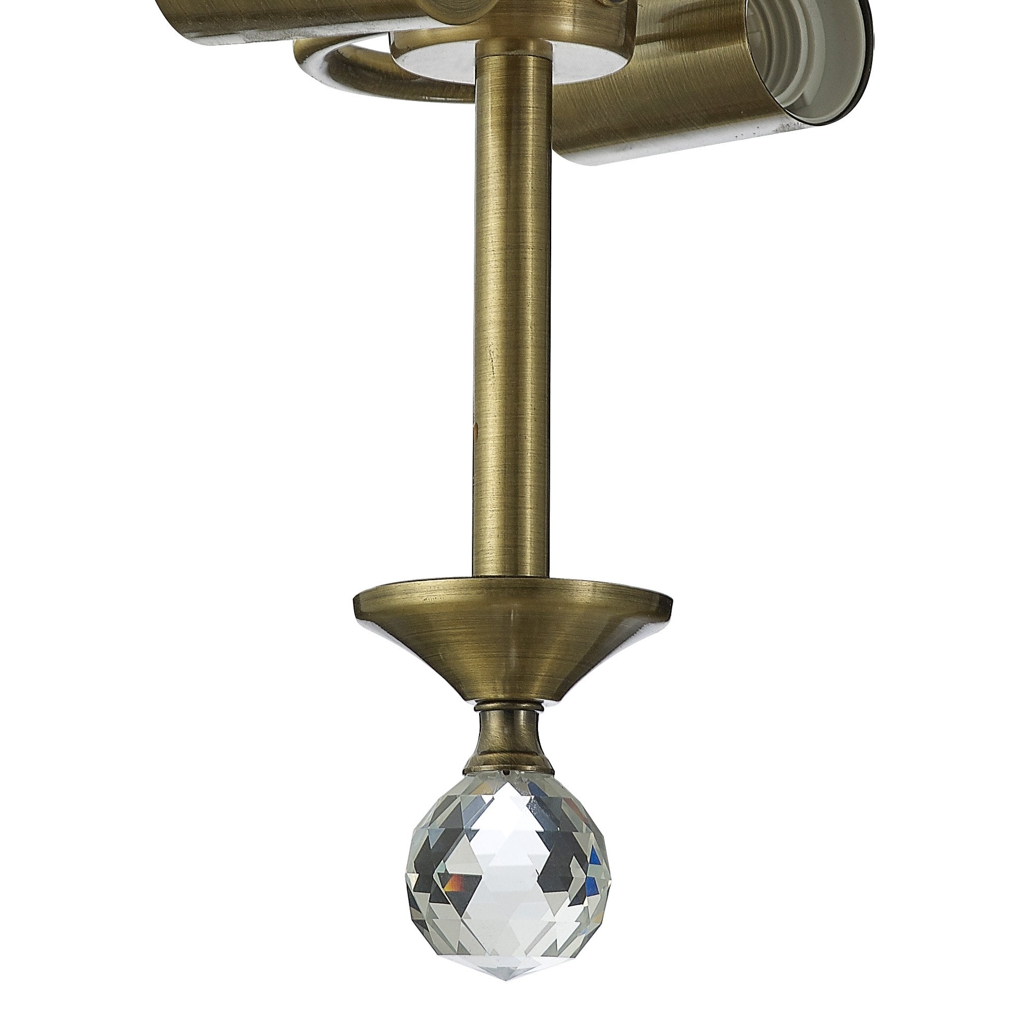 Fabula Mansfield 2 Light Semi-Flush Light Kit - Antique Brass - Frame Only
