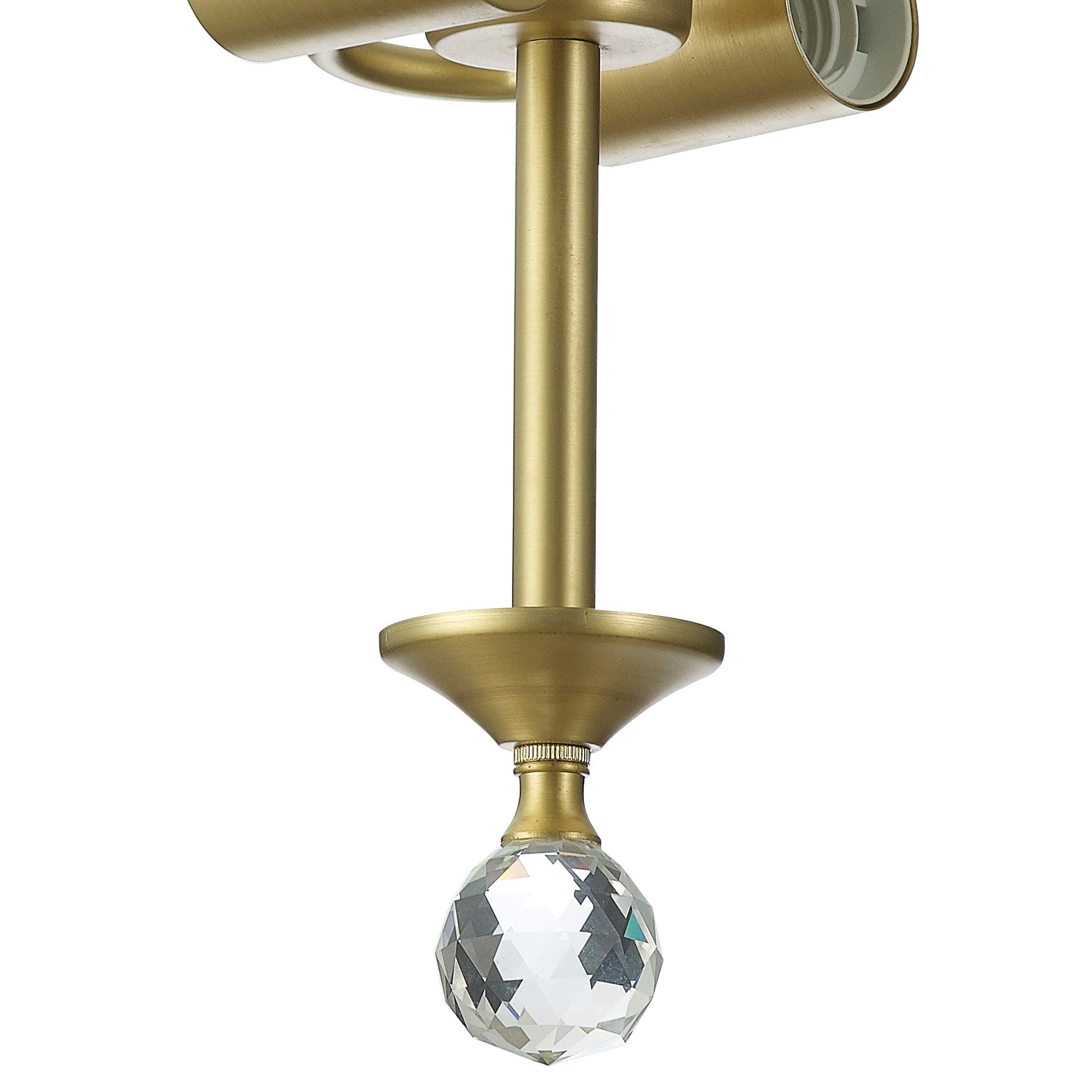 Fabula Mansfield 2 Light Semi-Flush Light Kit - Satin Gold - Frame Only