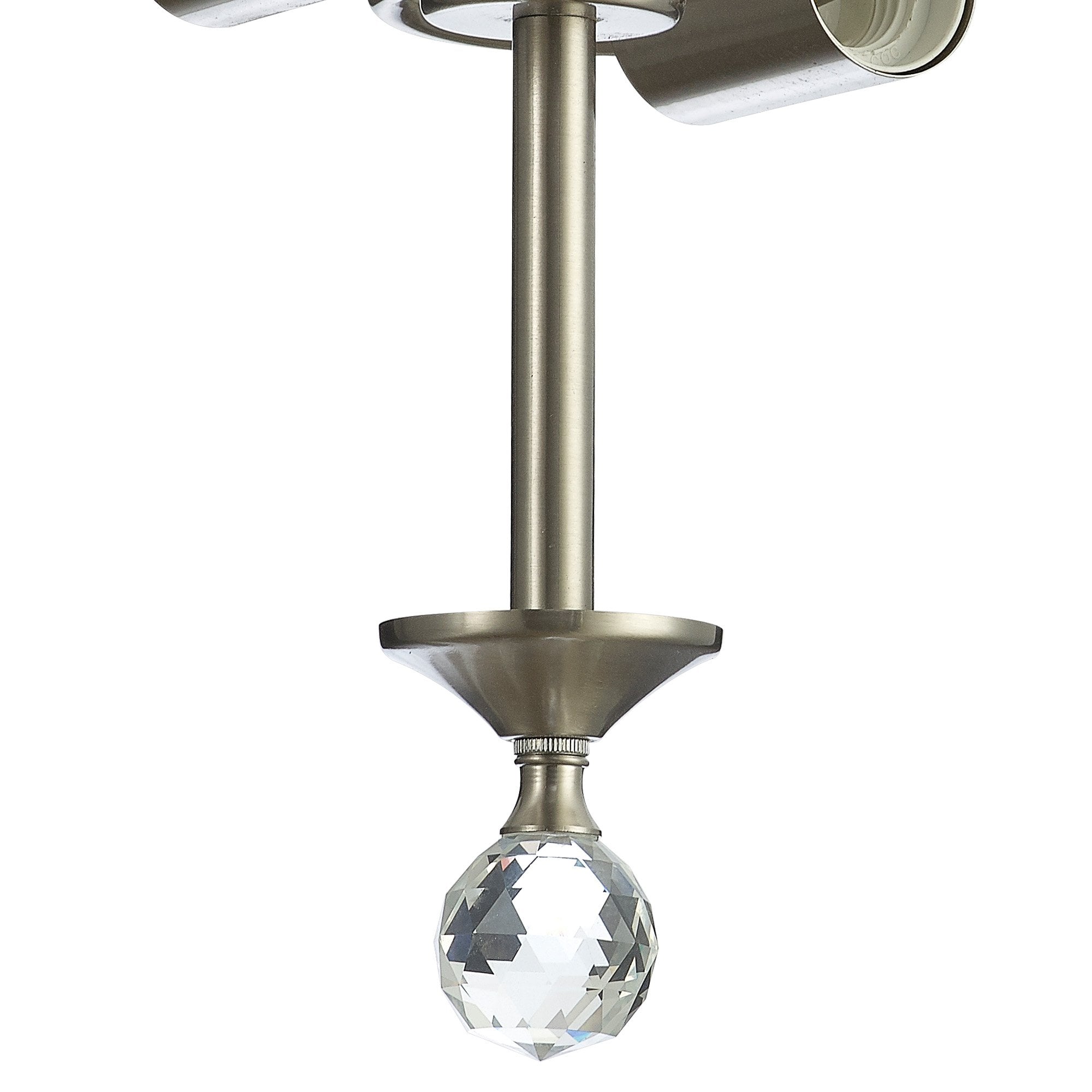 Fabula Mansfield 2 Light Semi-Flush Light Kit - Satin Nickel - Frame Only
