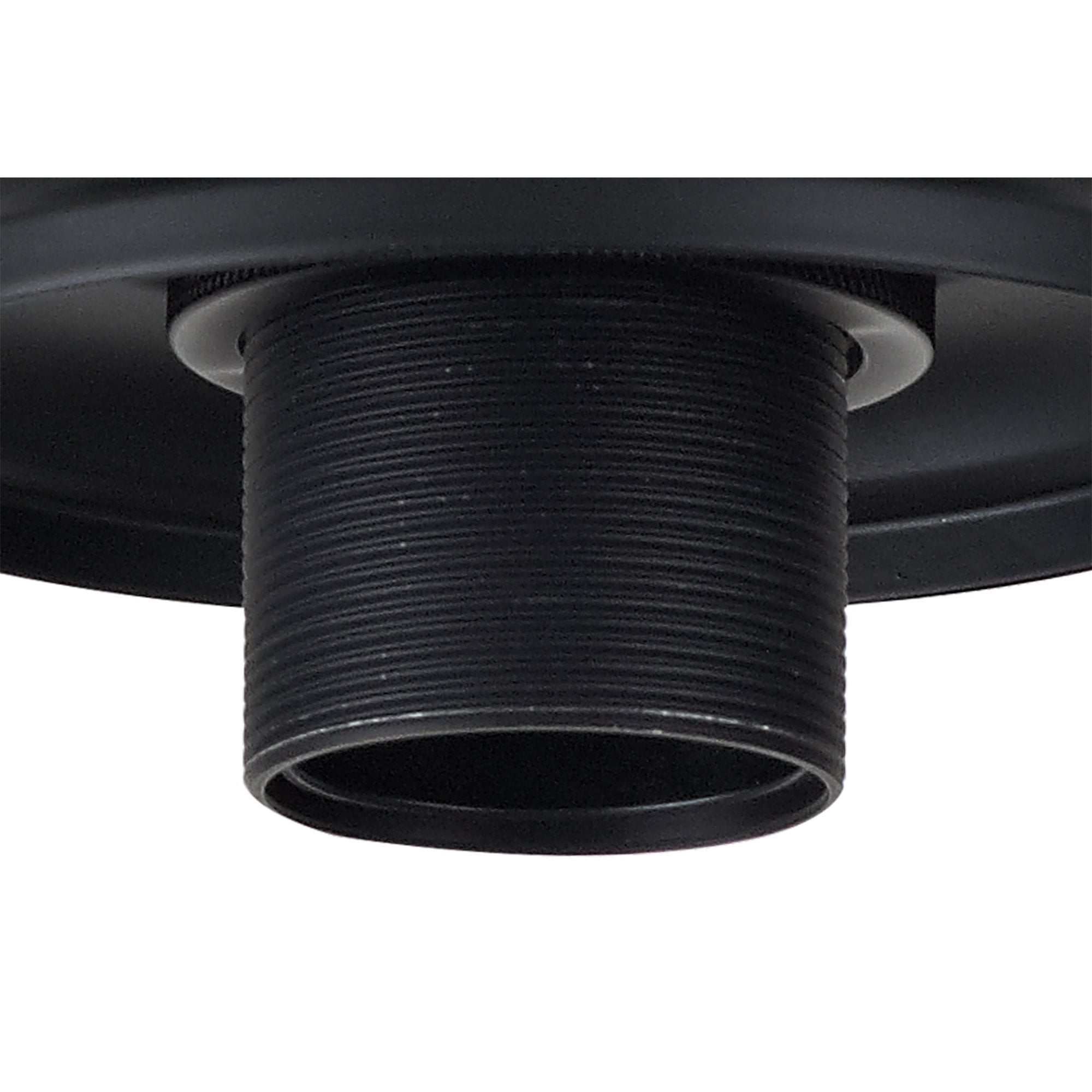 Fabula Mansfield Single Flush Light Kit - Matt Black - Frame Only