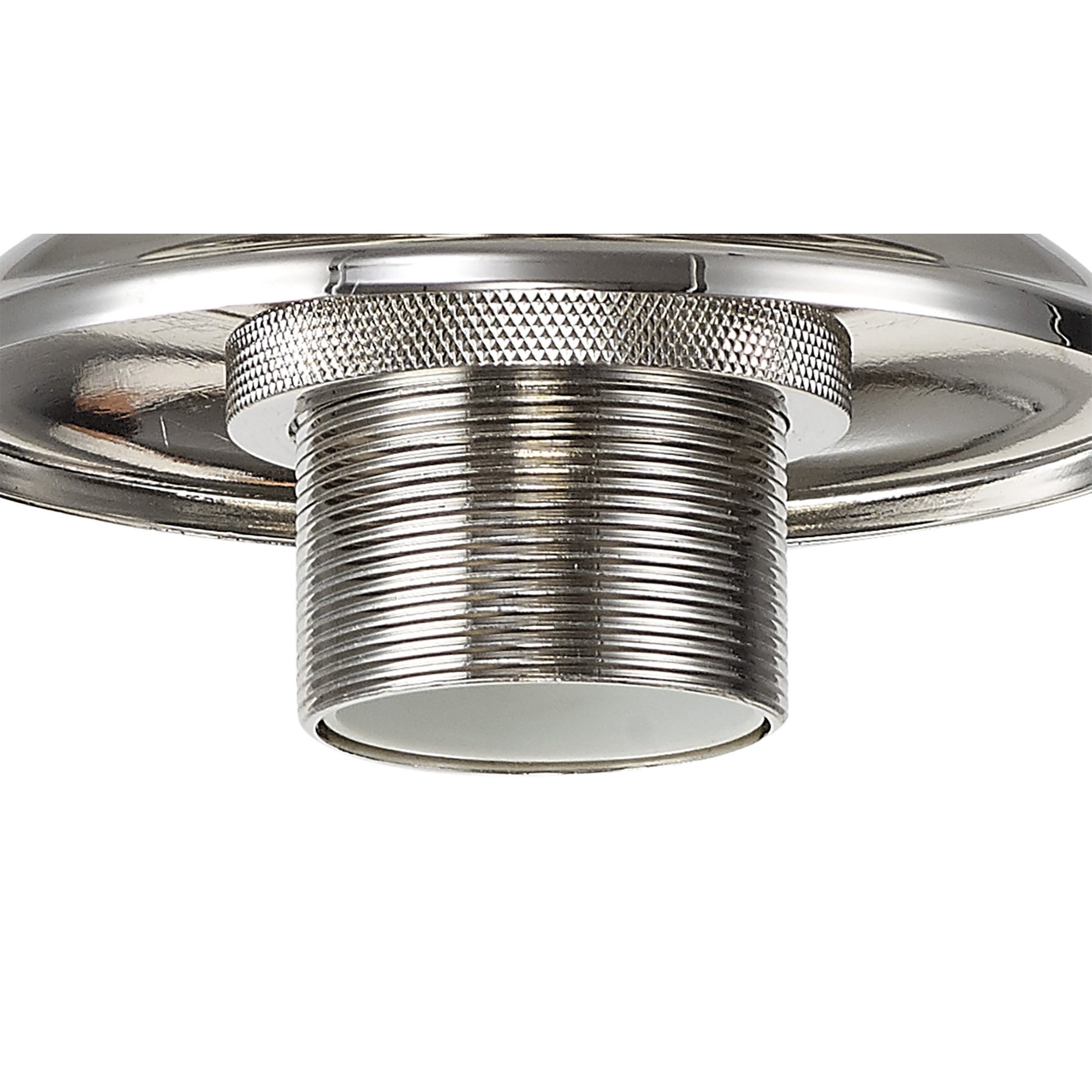Fabula Mansfield Single Flush Light Kit - Polished Nickel - Frame Only