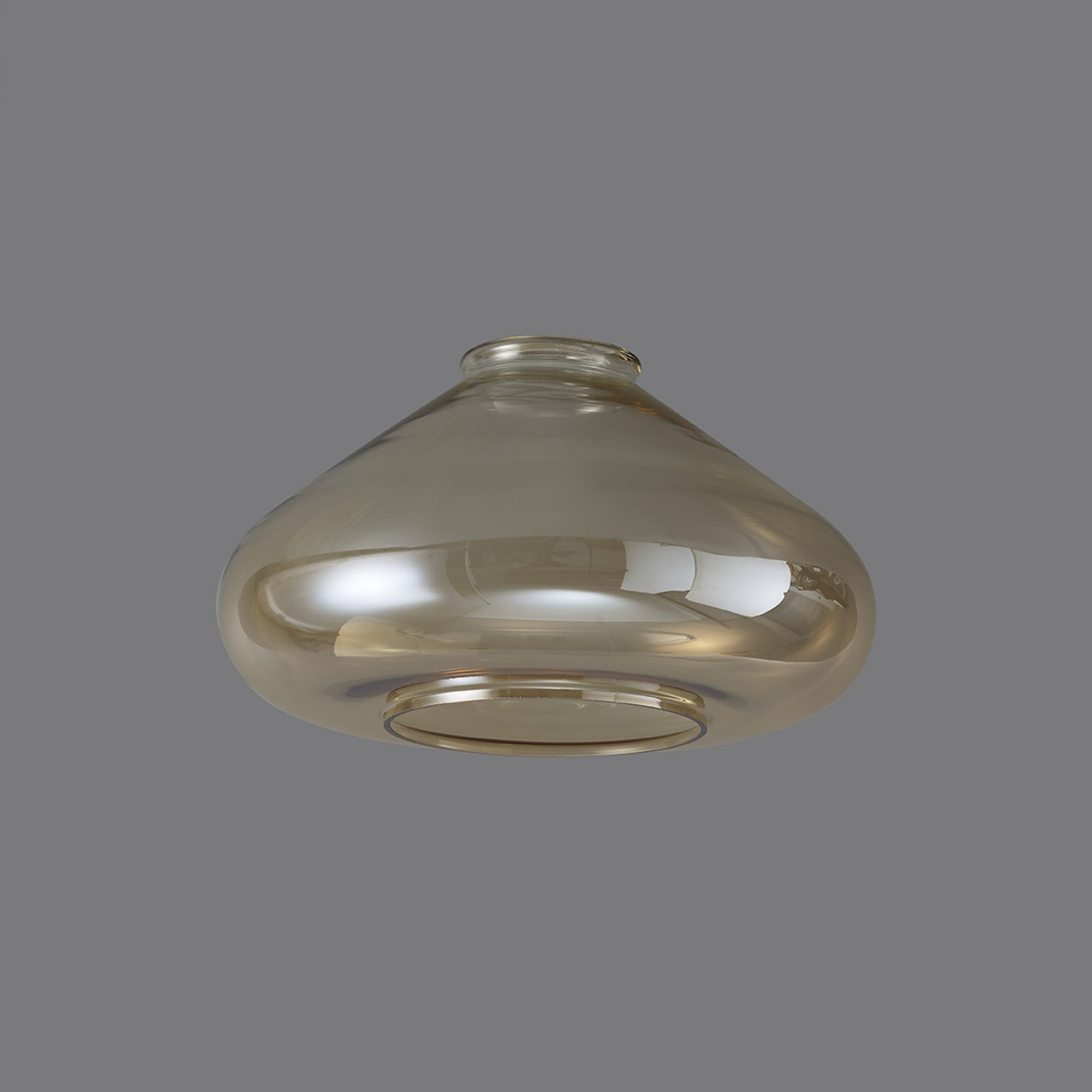 Fabula Maple Wide Shade - Amber Glass - Shade Only
