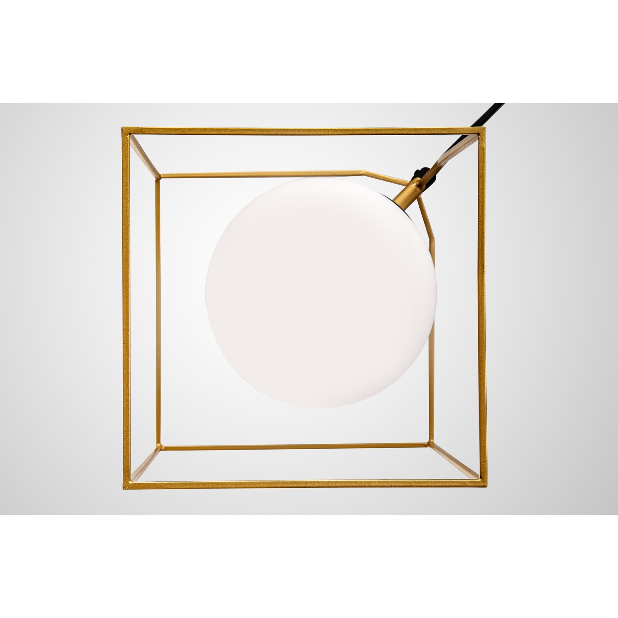 Fabula Newbury Single Adjustable Pendant - Matt Black & Painted Gold