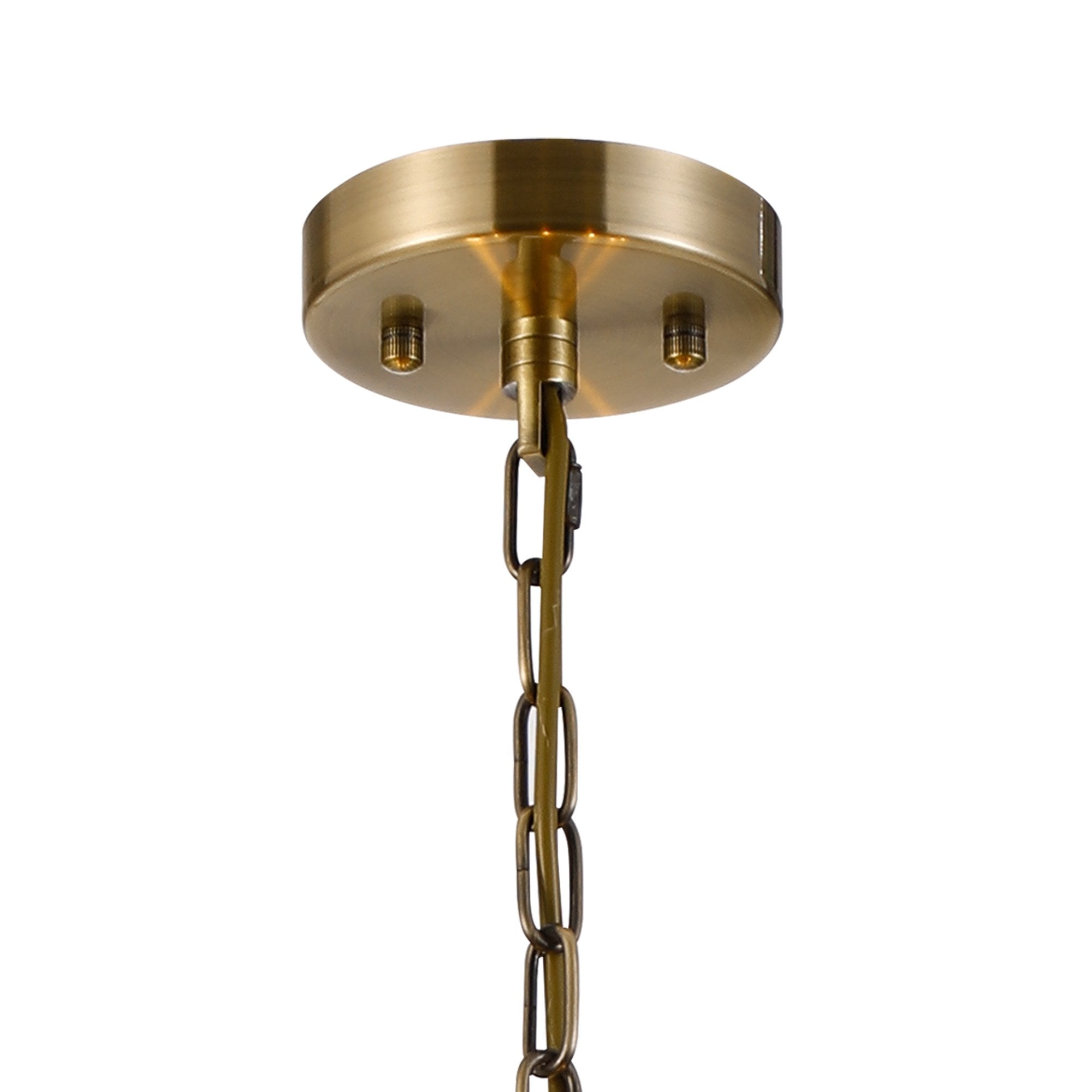 Fabula Oakhurst 10 Light Pendant - Antique Brass & Clear Glass