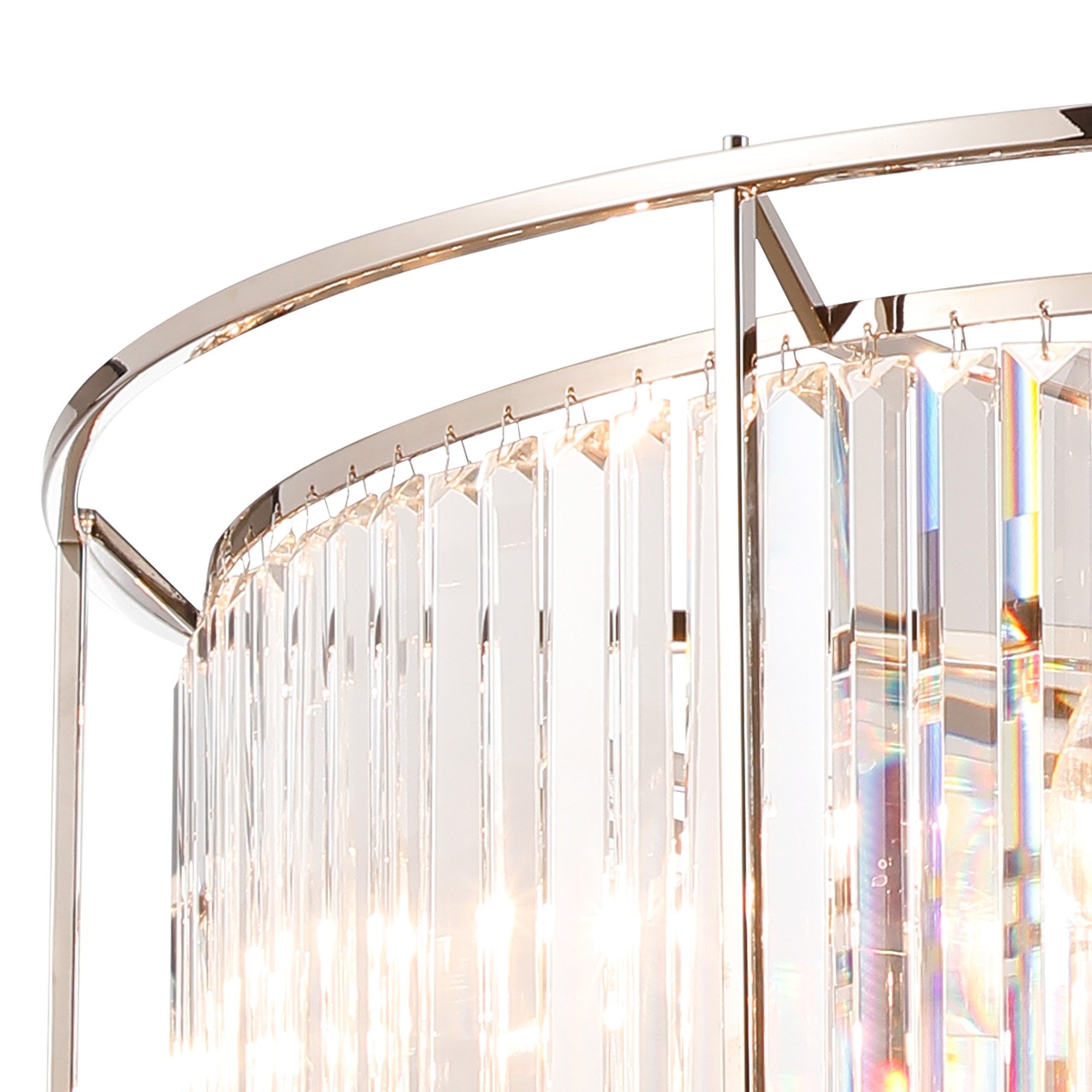 Fabula Oakhurst 10 Light Pendant - Polished Nickel & Clear Glass