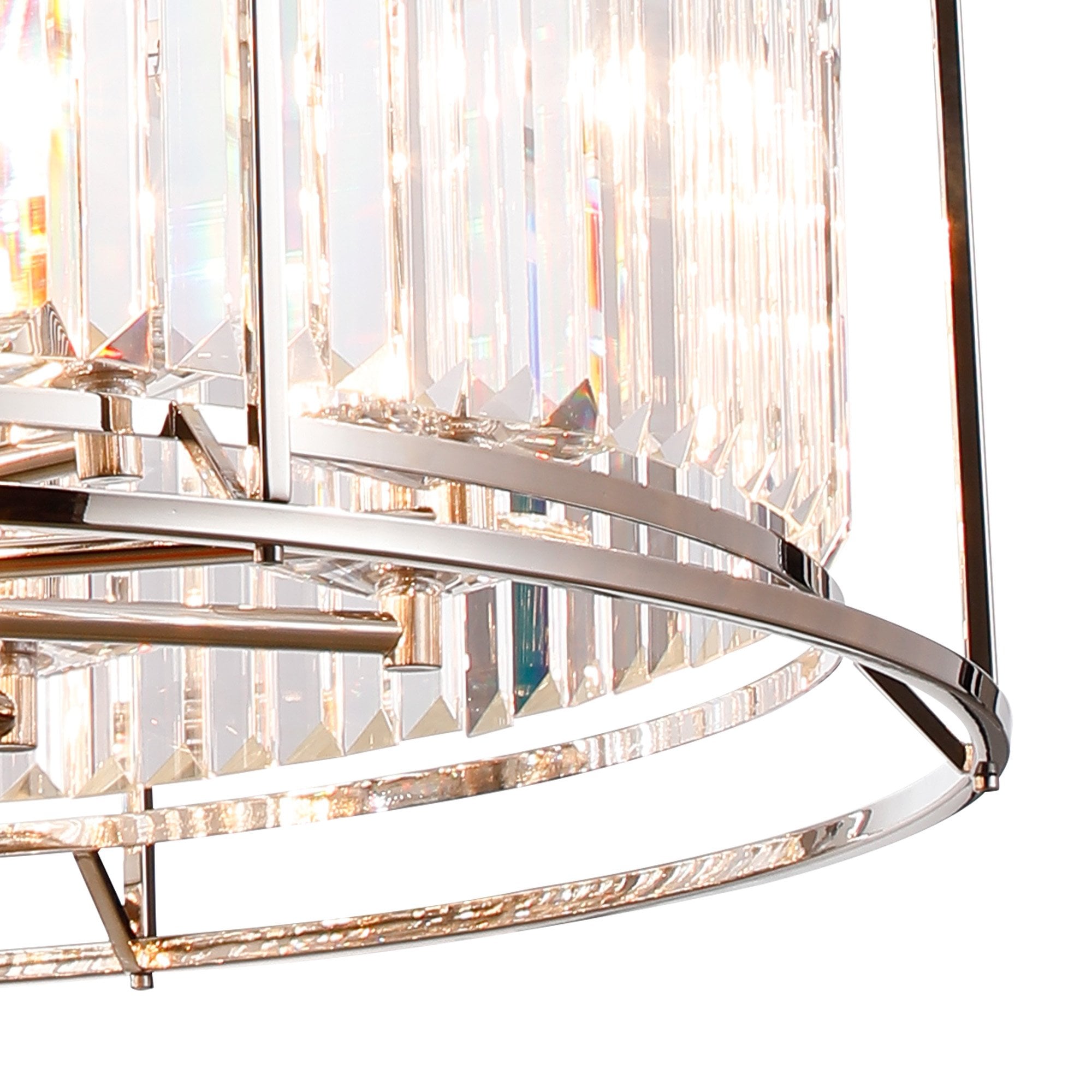 Fabula Oakhurst 10 Light Pendant - Polished Nickel & Clear Glass