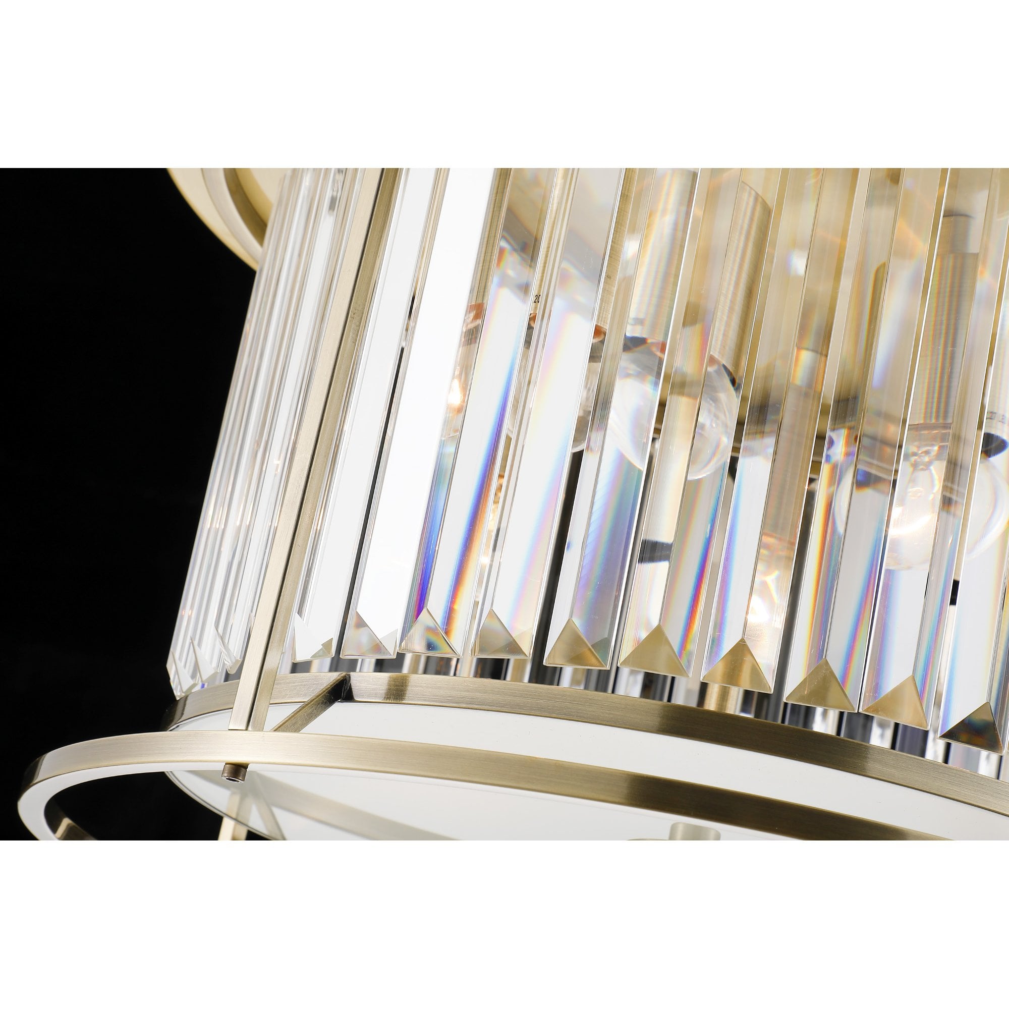 Fabula Oakhurst 3 Light Flush Light - Antique Brass & Clear Glass