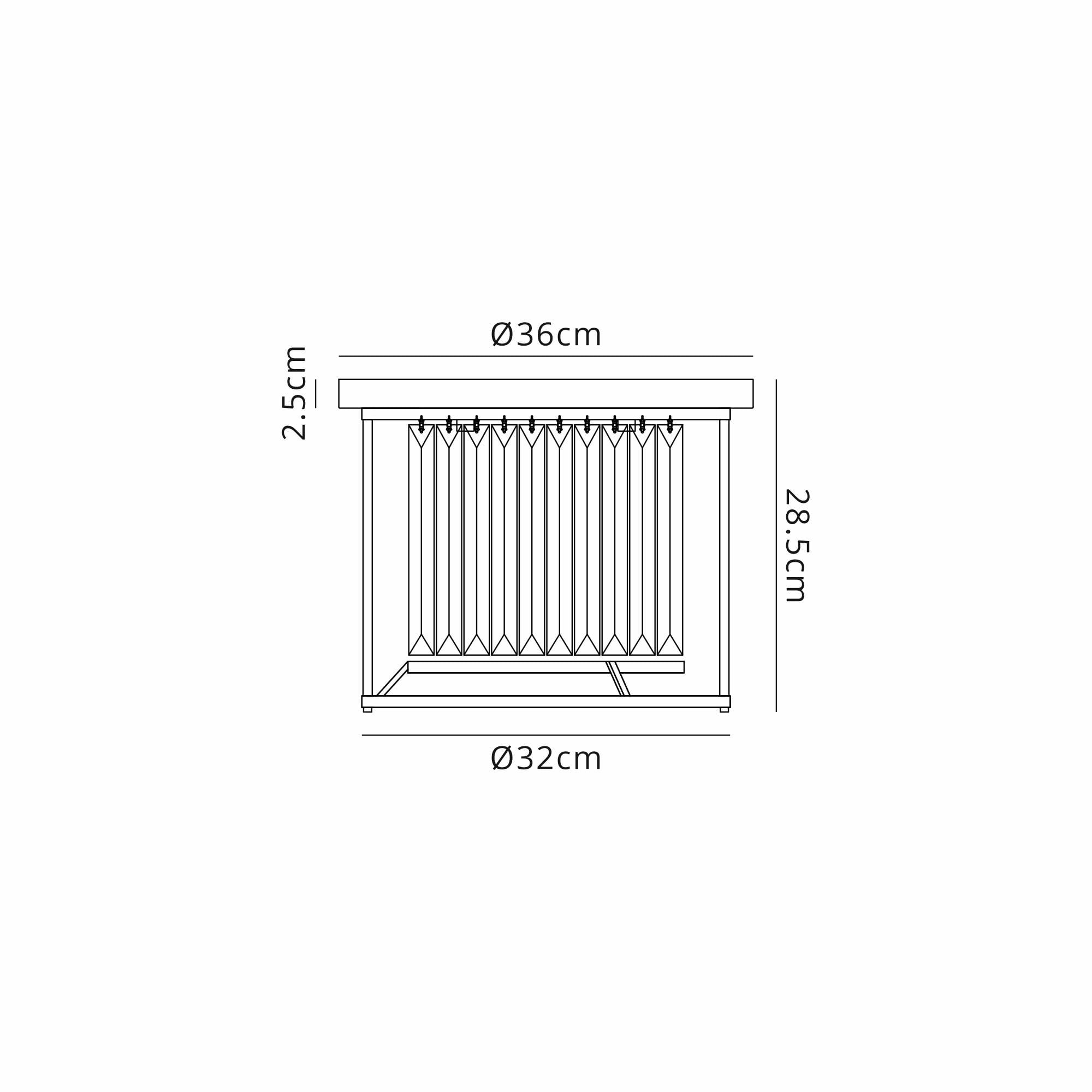 Fabula Oakhurst 3 Light Flush Light - Polished Nickel & Clear Glass