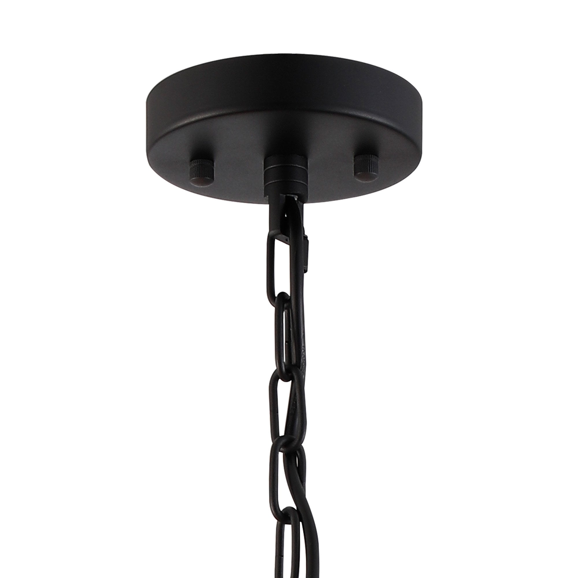 Fabula Oakhurst 3 Light Pendant/Semi-Flush Light - Satin Black & Clear Glass