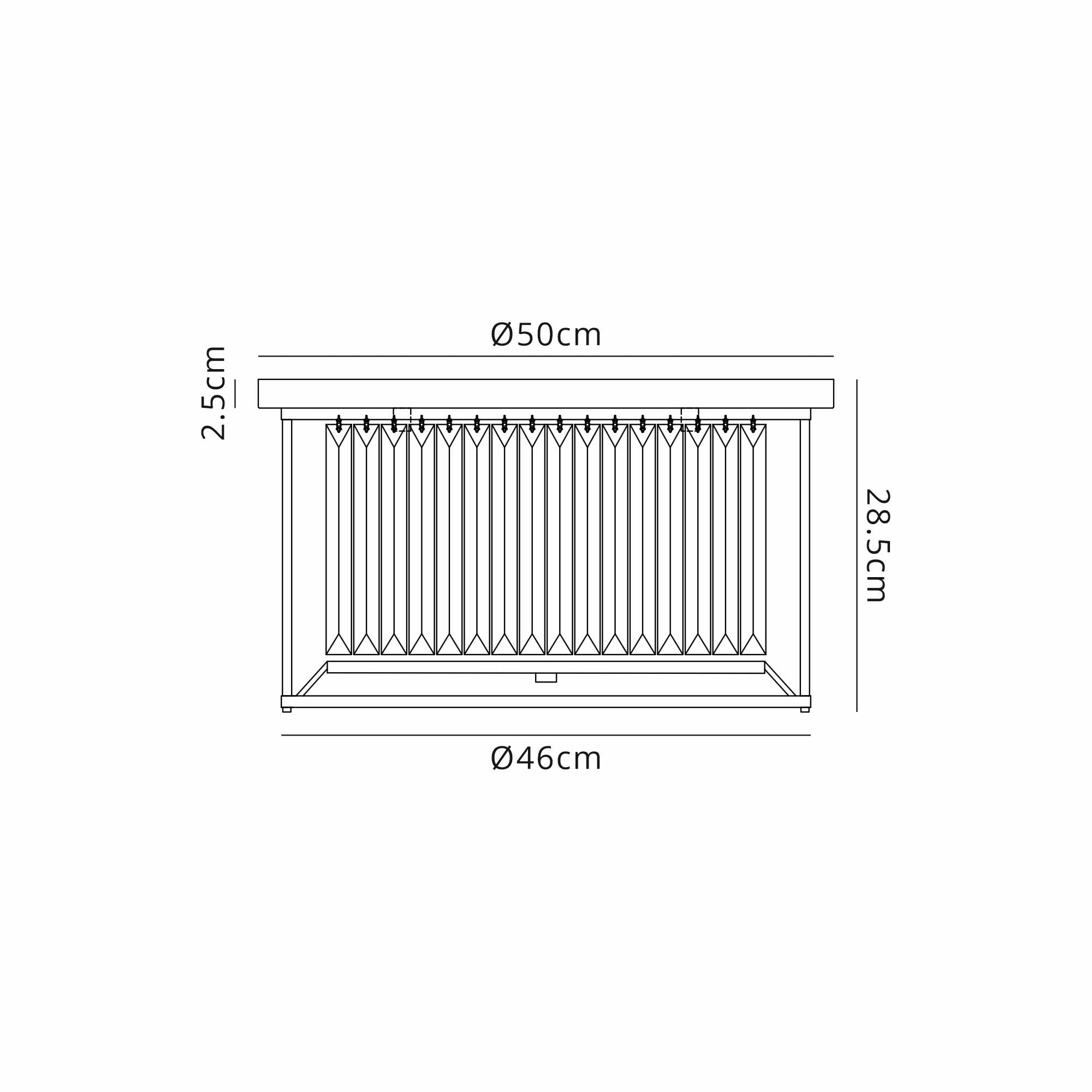 Fabula Oakhurst 4 Light Flush Light - Polished Nickel & Clear Glass