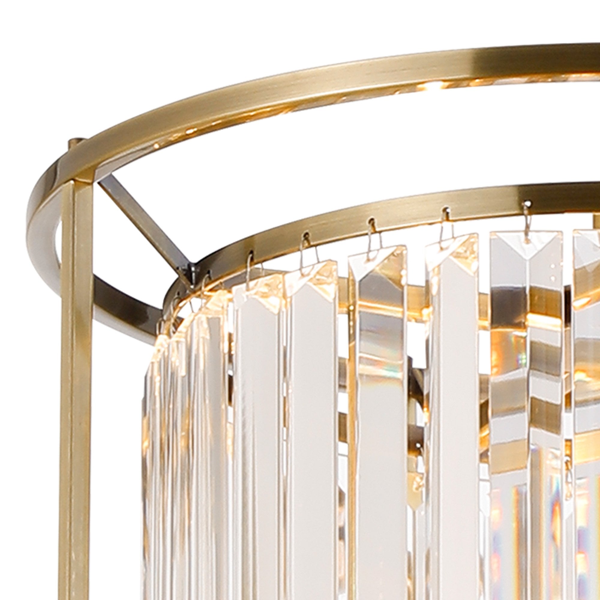 Fabula Oakhurst 6 Light Pendant - Antique Brass & Clear Glass