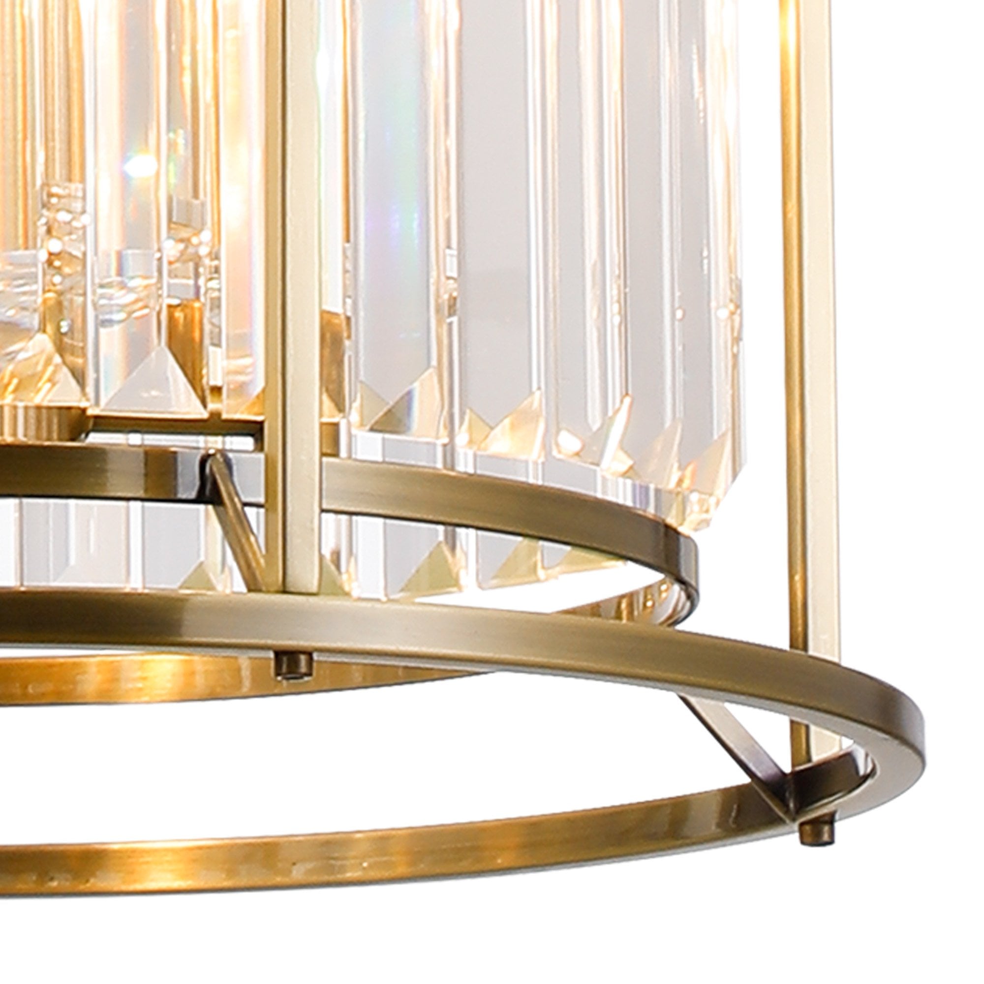 Fabula Oakhurst 6 Light Pendant - Antique Brass & Clear Glass