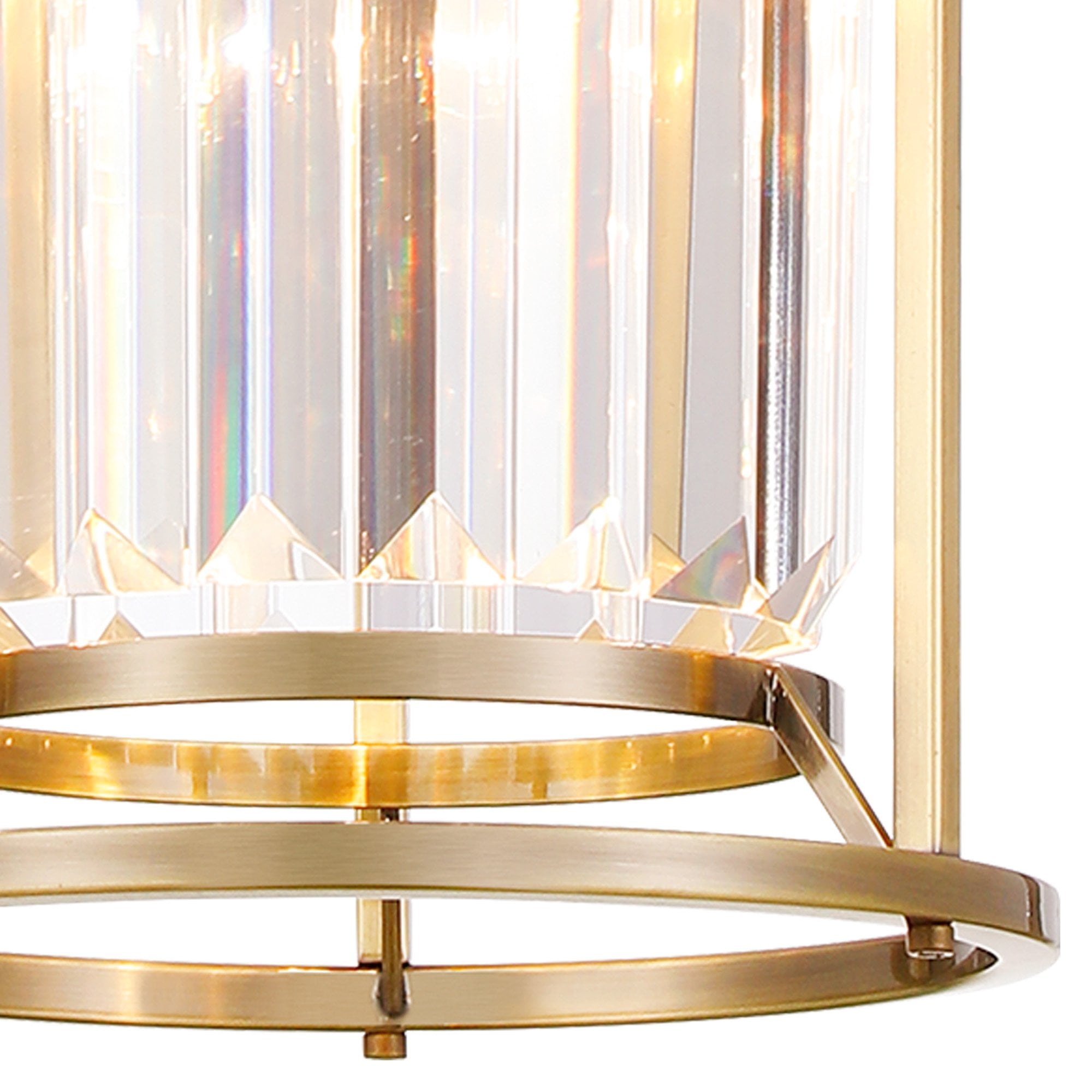 Fabula Oakhurst Single Pendant - Antique Brass & Clear Glass