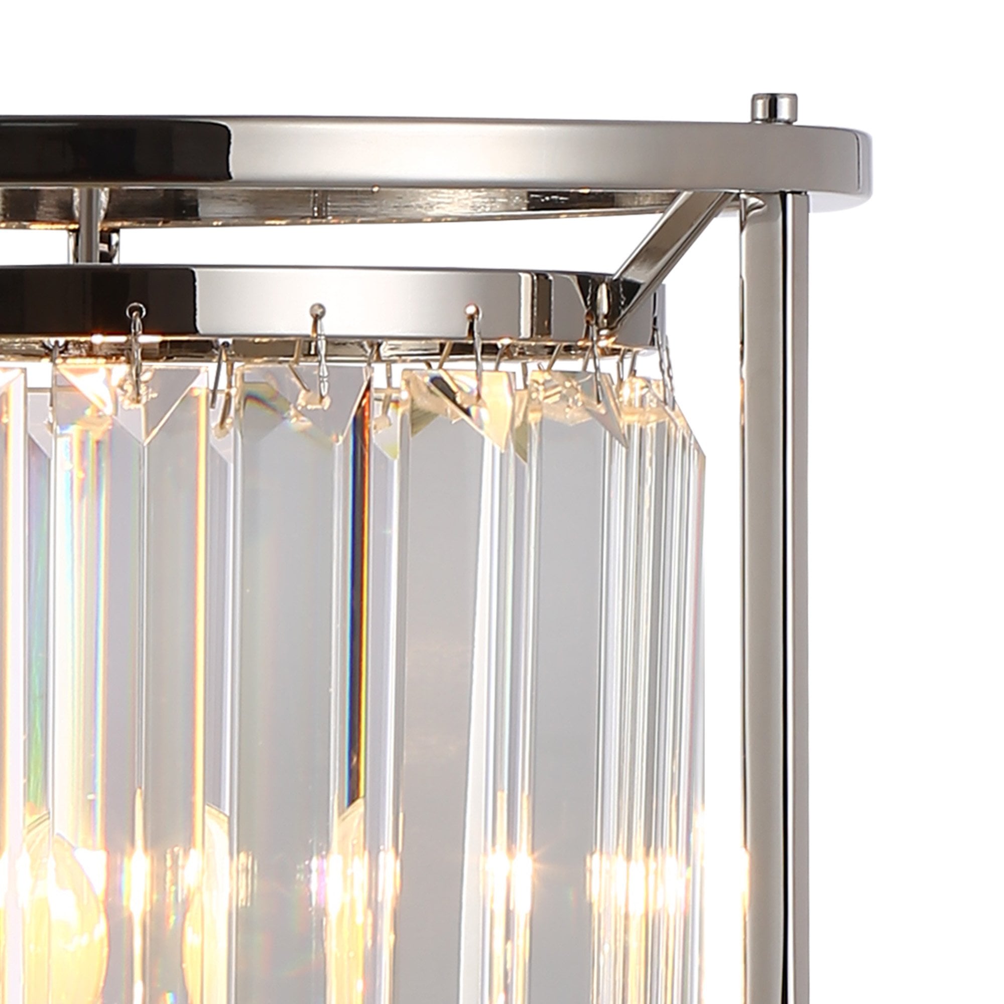 Fabula Oakhurst Single Table Lamp - Polished Nickel & Clear Glass
