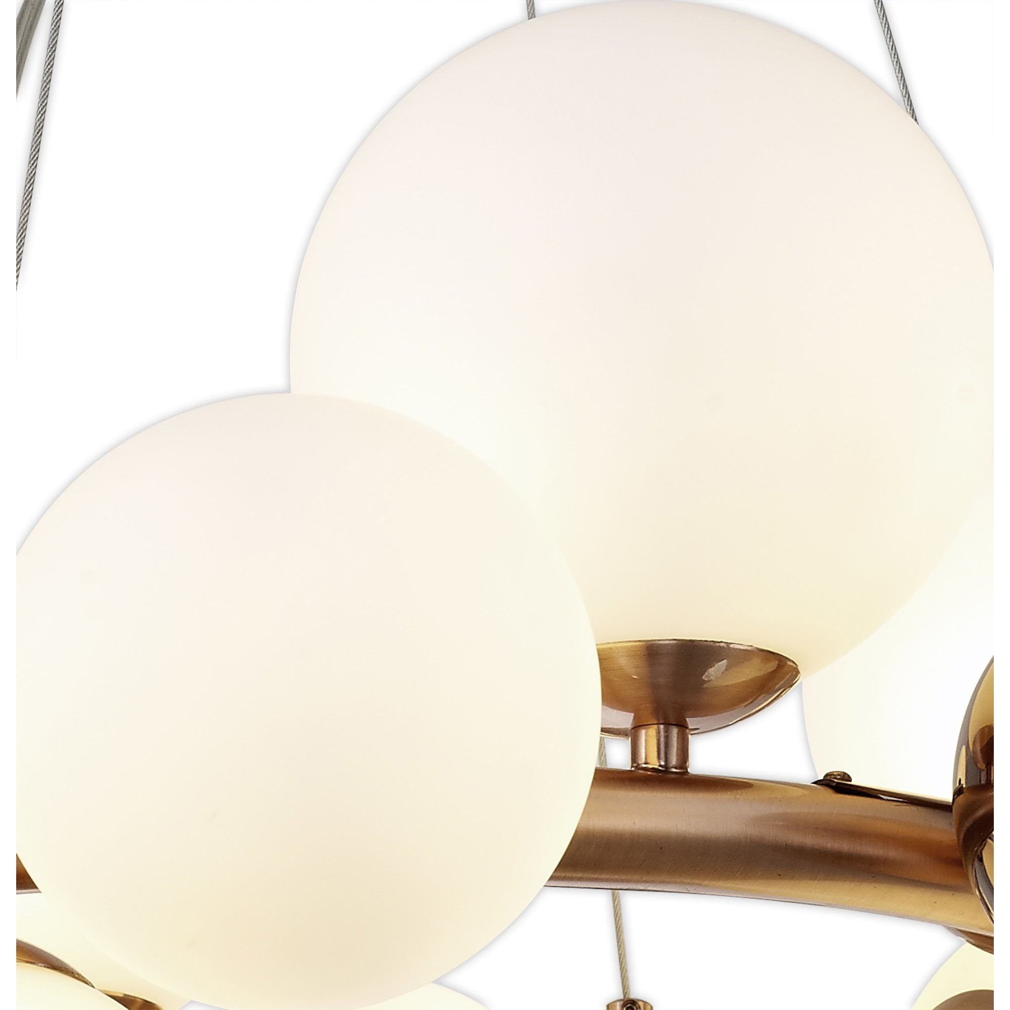 Fabula Roding 12 Light Circular Pendant - Copper, Opal & Copper Glass