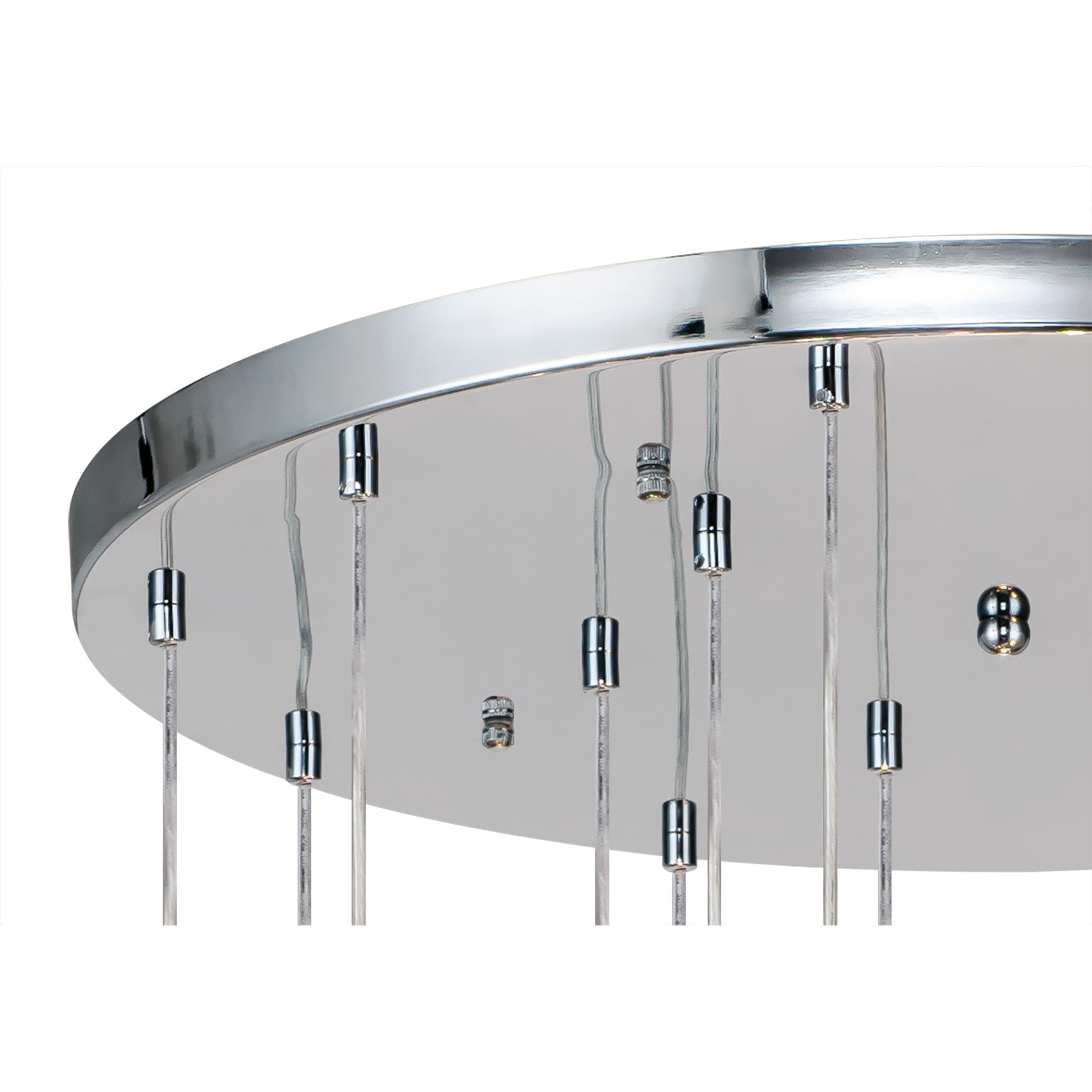 Fabula Roding 16 Light Pendant - Polished Chrome & Iridescent Glass