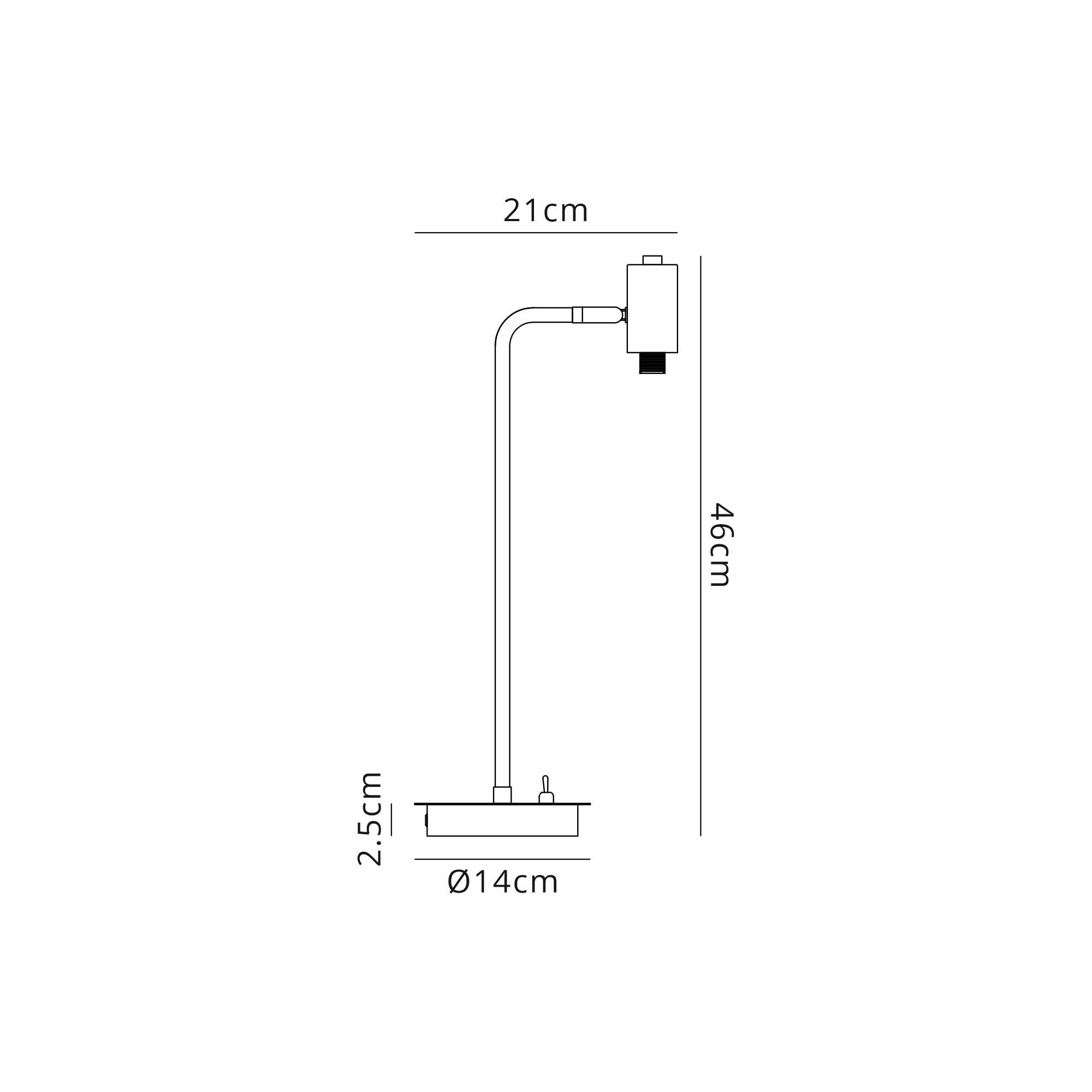 Fabula Roding Single Adjustable Table Lamp Frame - Polished Chrome - Frame Only