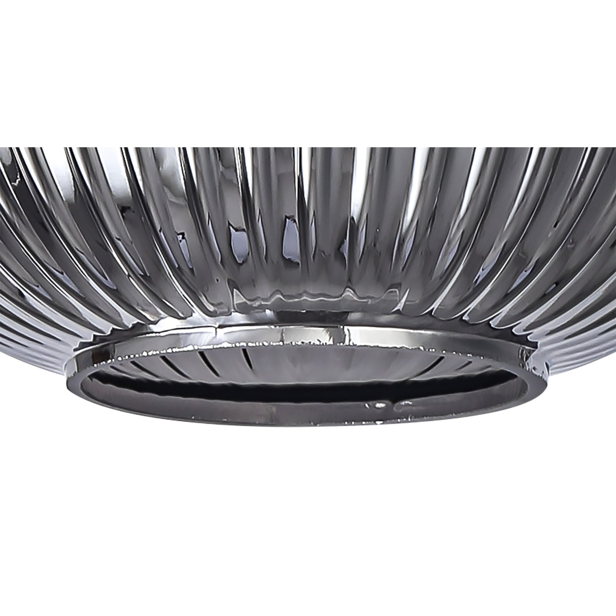 Fabula Springfield 20cm Tubular Ribbed Shade - Smoked Glass - Shade Only