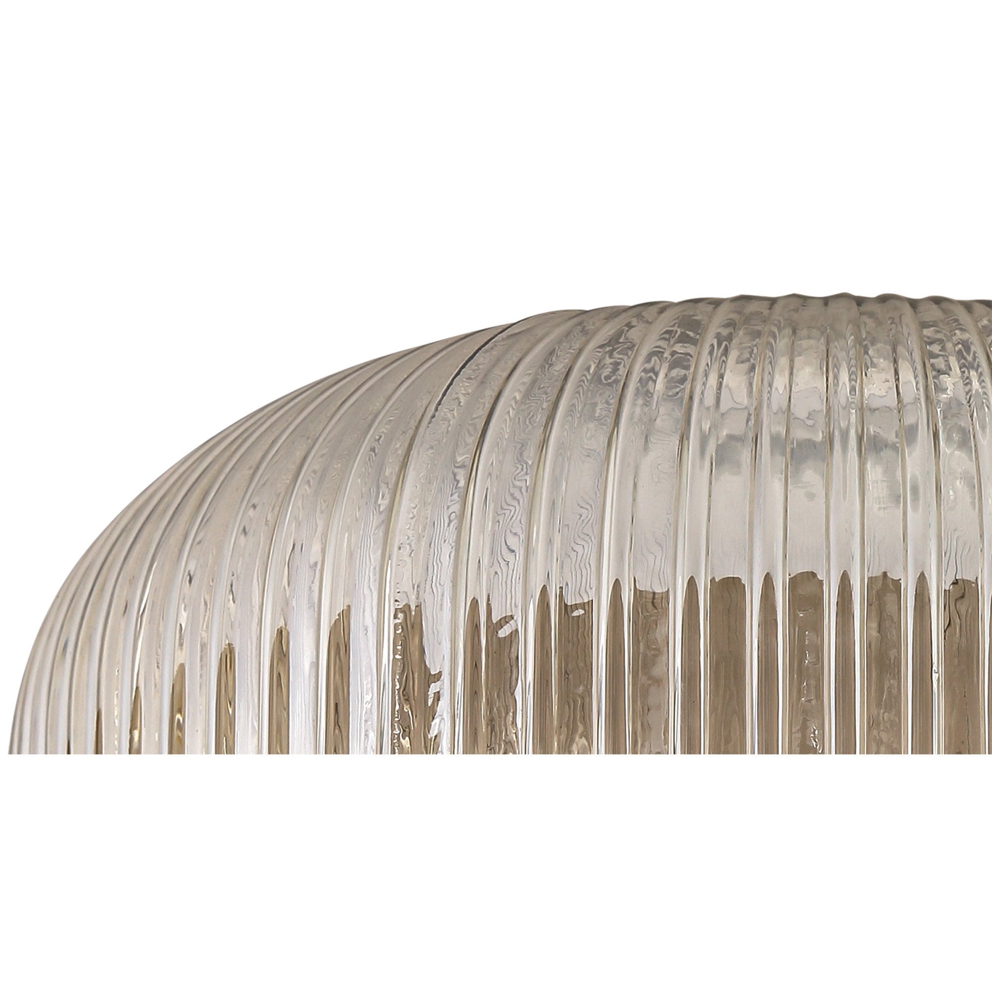 Fabula Springfield 30cm Pumpkin Shaped Ribbed Shade - Champagne Glass - Shade Only