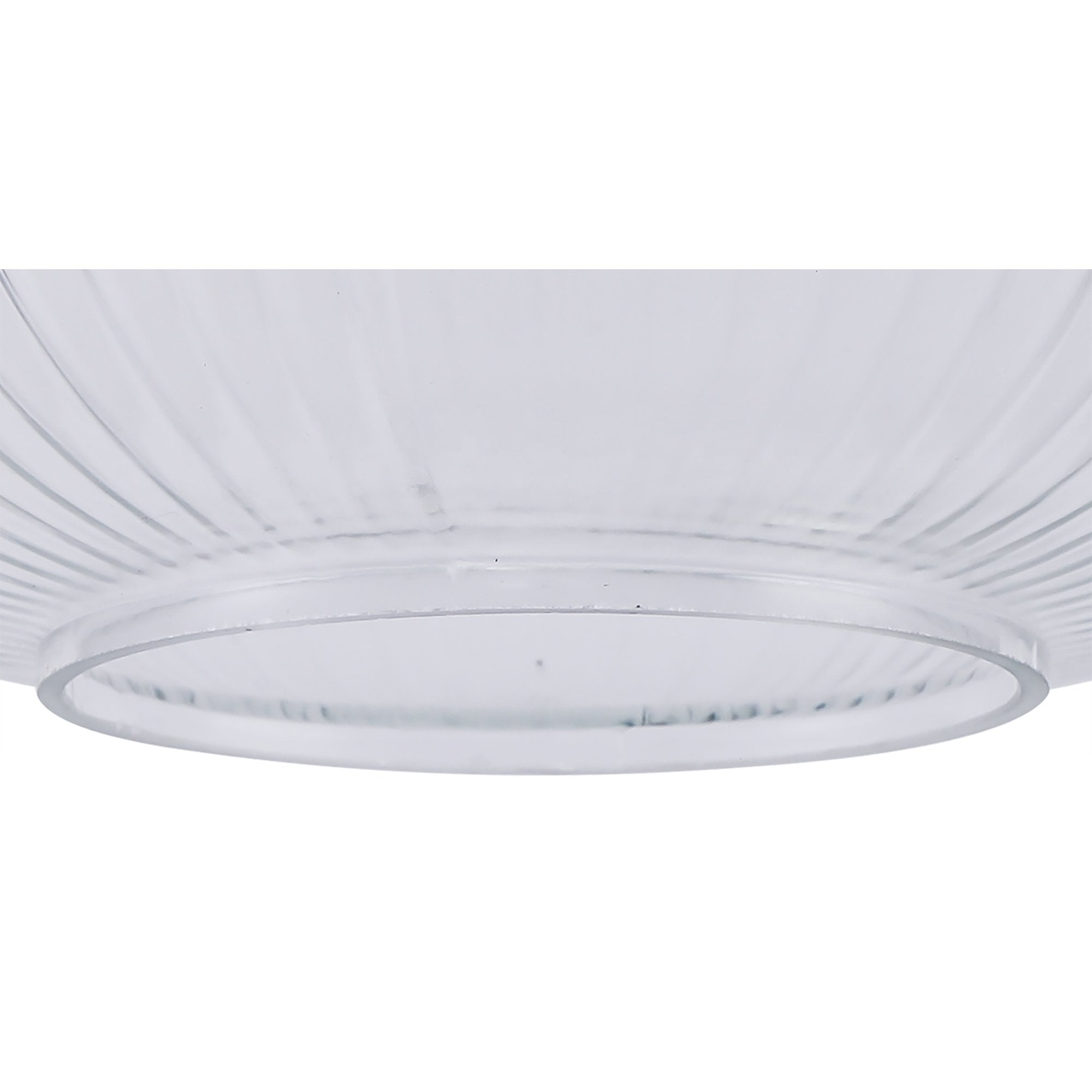 Fabula Springfield 30cm Pumpkin Shaped Ribbed Shade - Clear Glass - Shade Only