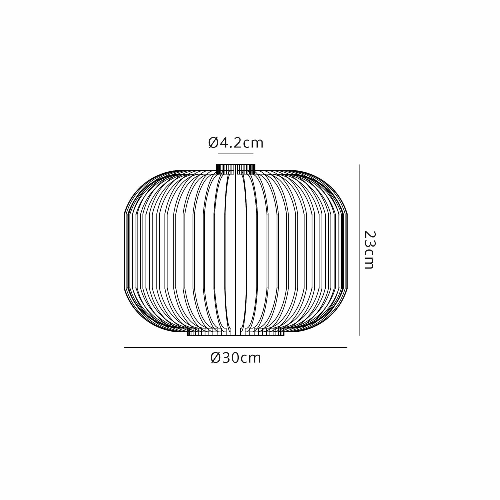 Fabula Springfield 30cm Pumpkin Shaped Ribbed Shade - Green Glass - Shade Only