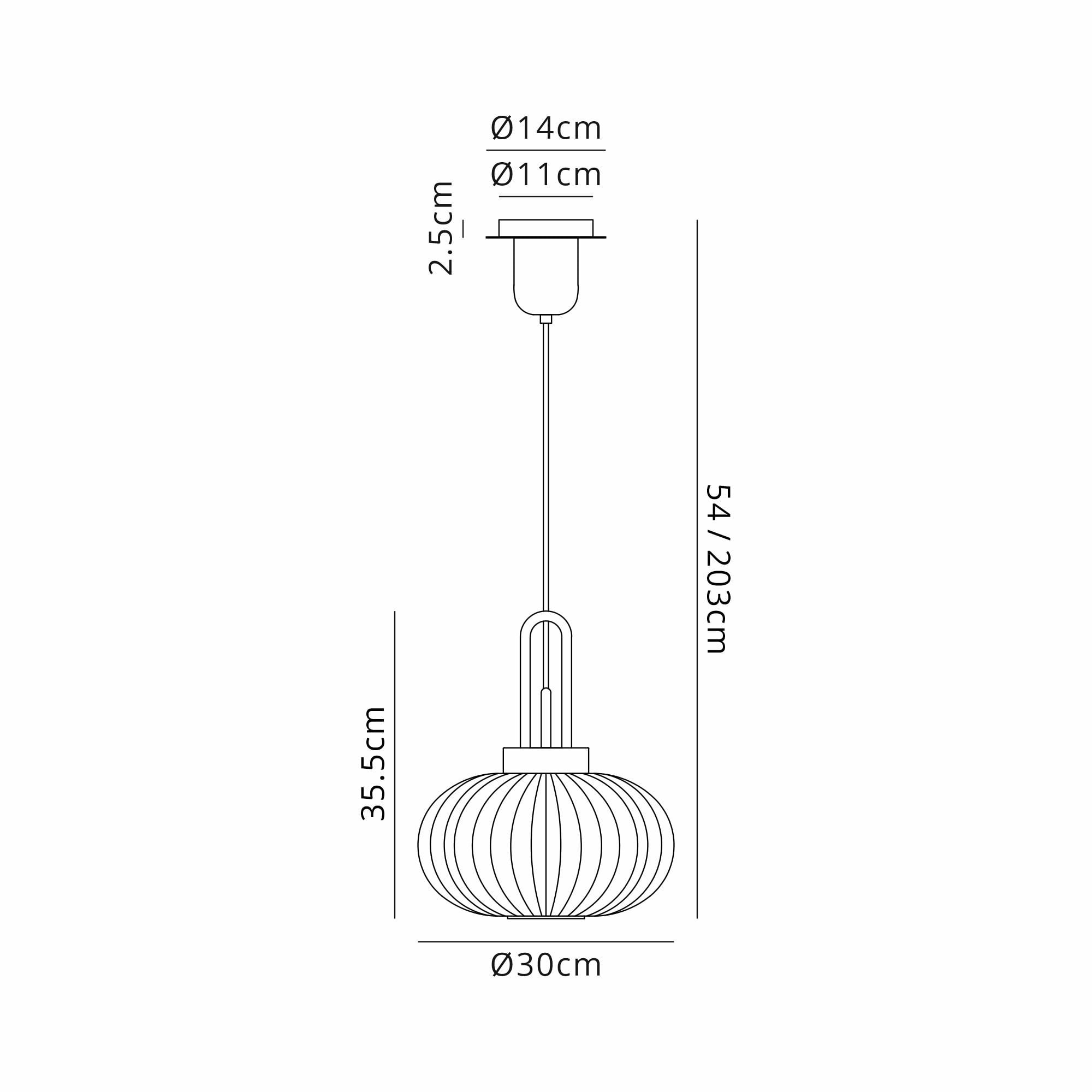 Fabula Springfield Single Pendant - 30cm Oval Sphere Ribbed Glass Shade - Black Chrome & Petrol Blue Glass