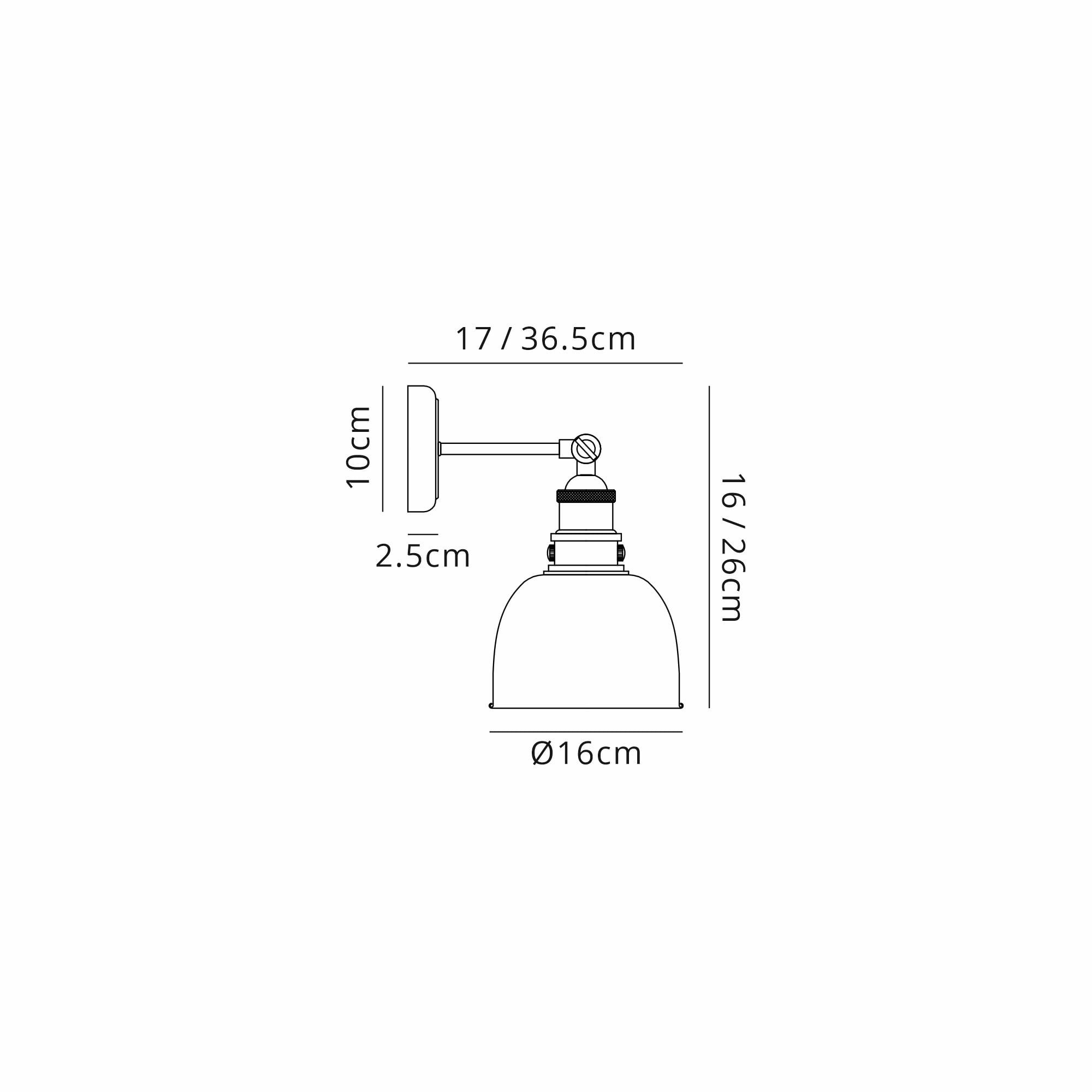 Fabula Sunnyside Adjustable Wall Lamp - Graphite & Satin Nickel