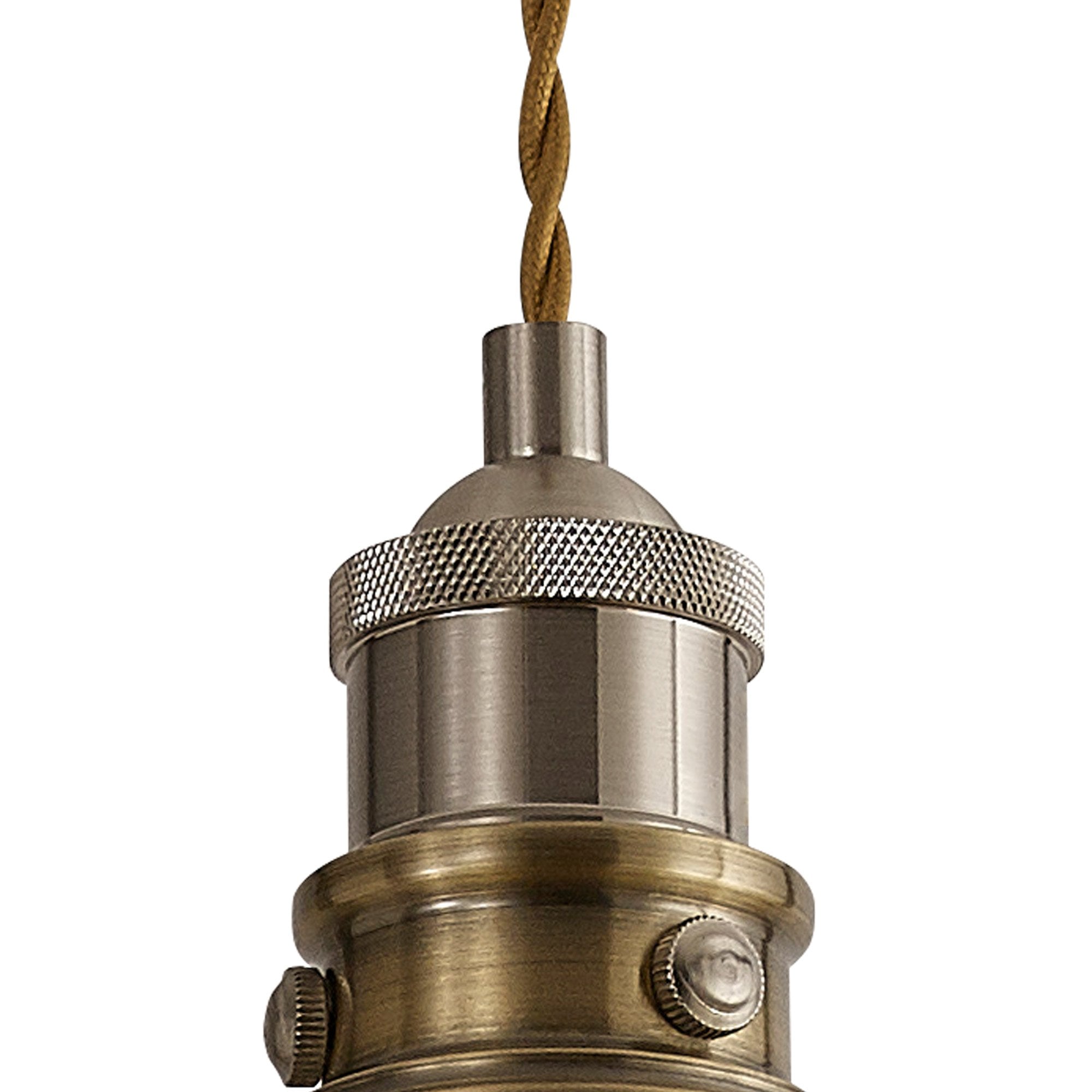 Fabula Sunnyside Small Pendant - Satin Nickel & Antique Brass