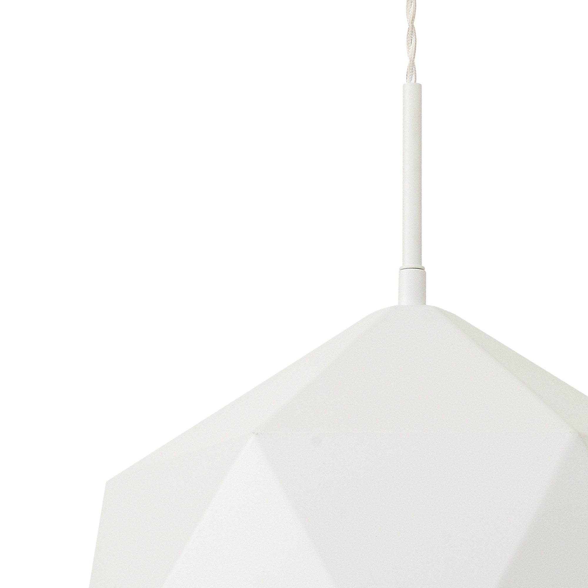 Fabula Winchester Single Pendant - White & Silver Inner