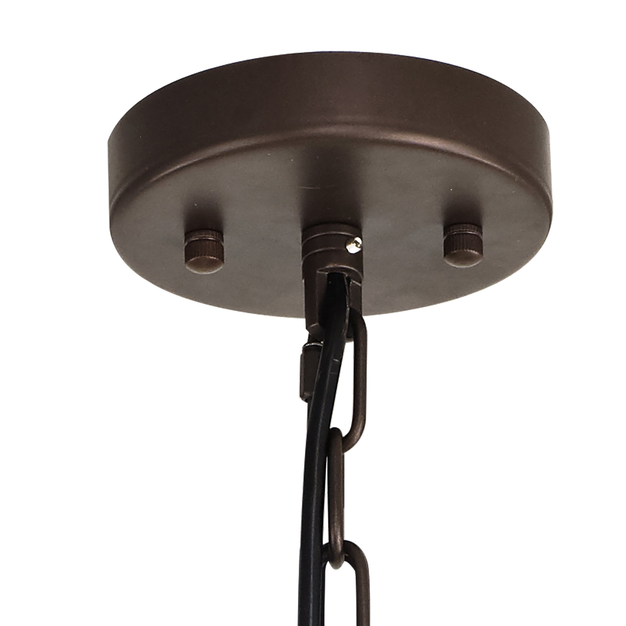 Fabula Wordworth 10 Light Round Pendant - Brown Oxide & Champagne Gold Glass
