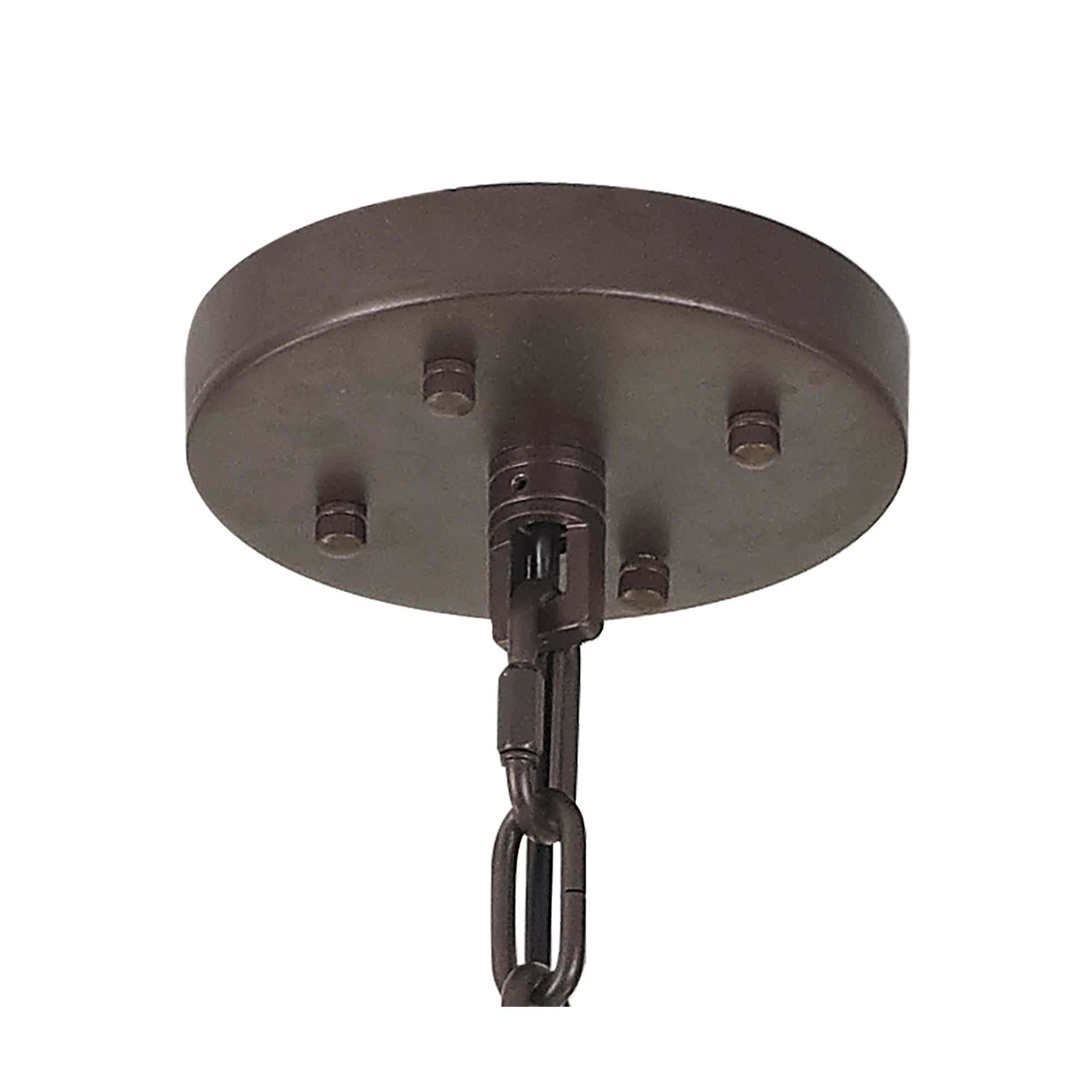 Fabula Wordworth 32 Light Oval Pendant - Brown Oxide & Champagne Glass