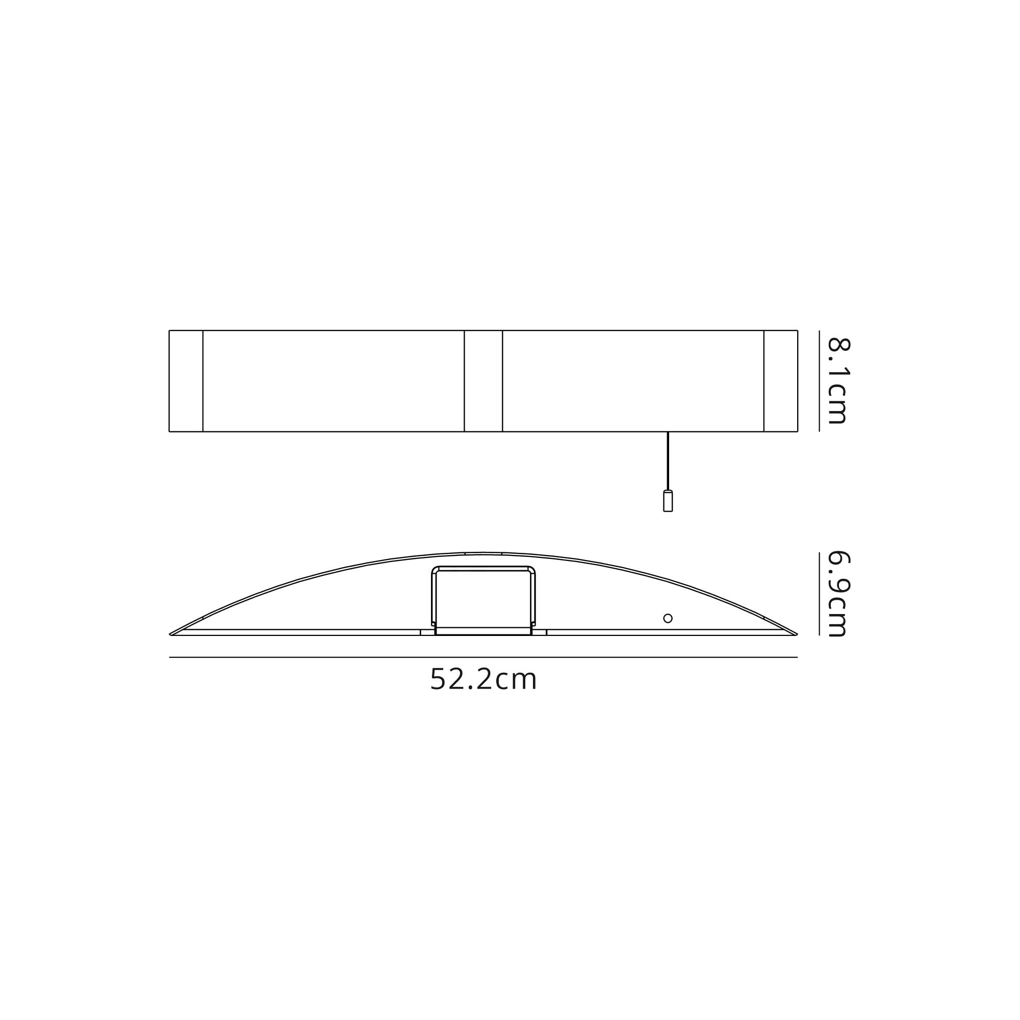 Fabula Wren LED Bathroom Wall Lamp with Shaver Socket & Pull Switch - White - IP44