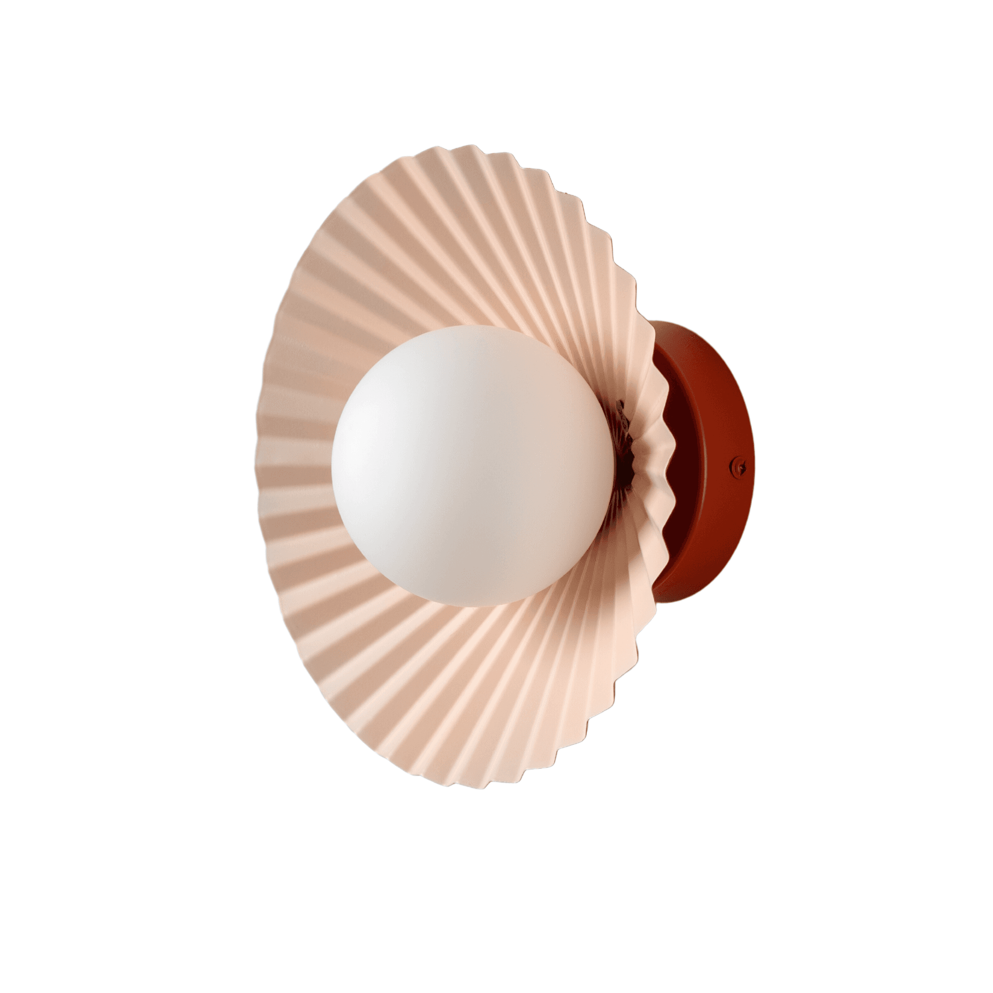 houseof. The Pleat Wall Light - Burnt Orange & Pale Pink