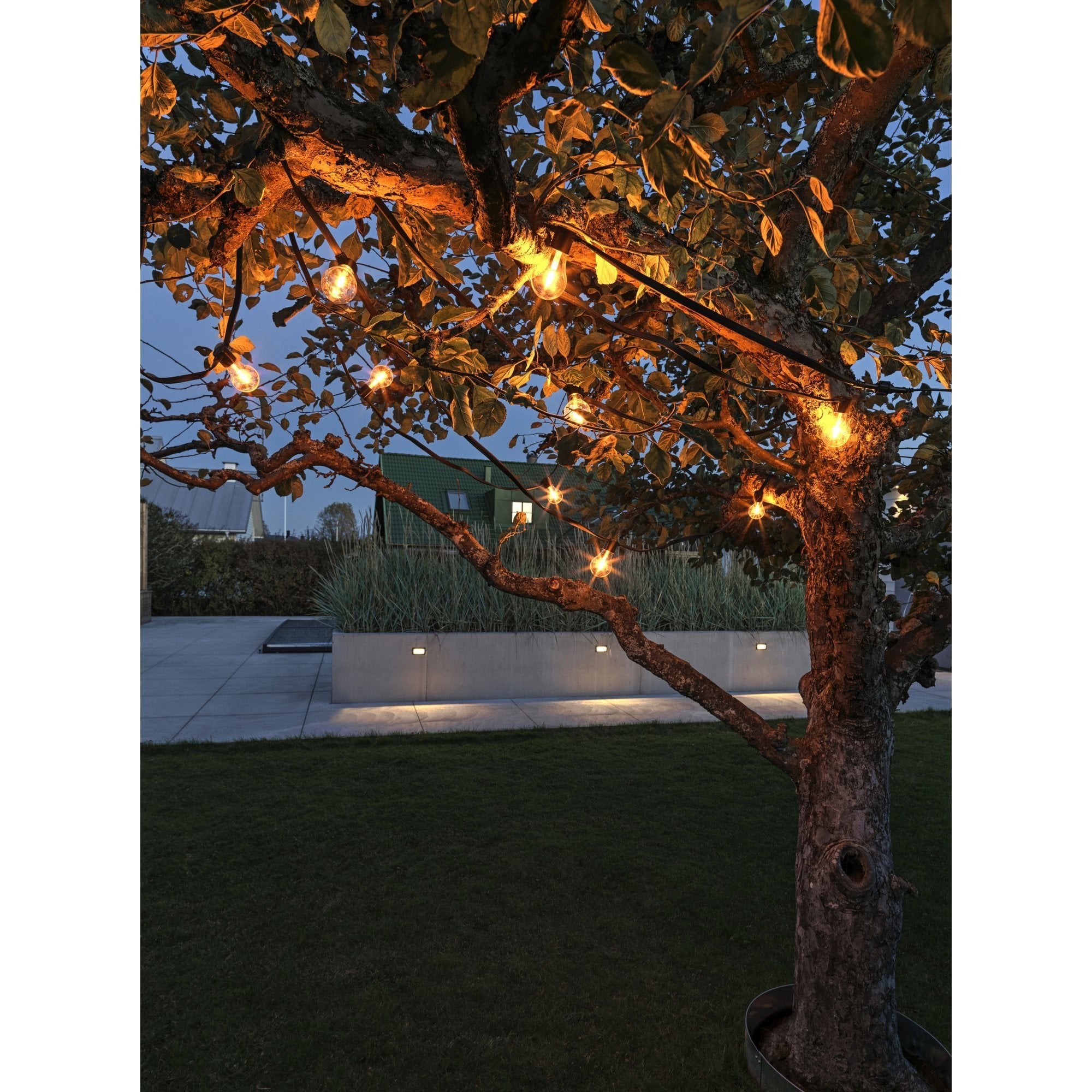 Konstsmide Festoon 9.15m Add-On Set - 10 LED Bulbs - 1800K - Thick Cable