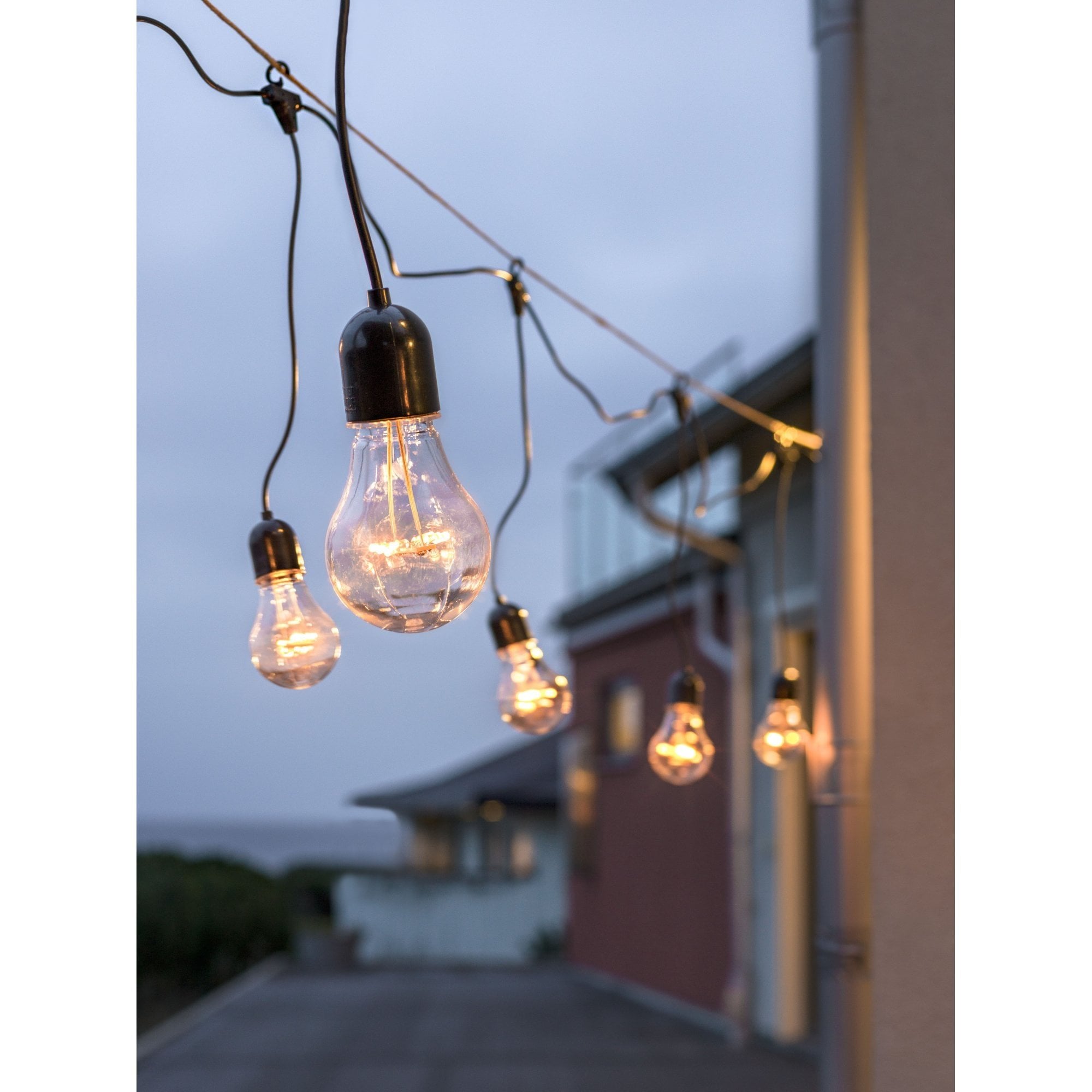 Konstsmide Festoon 4.5m Light Set - 10 LED Bulbs - 1800K - Icicle Drop