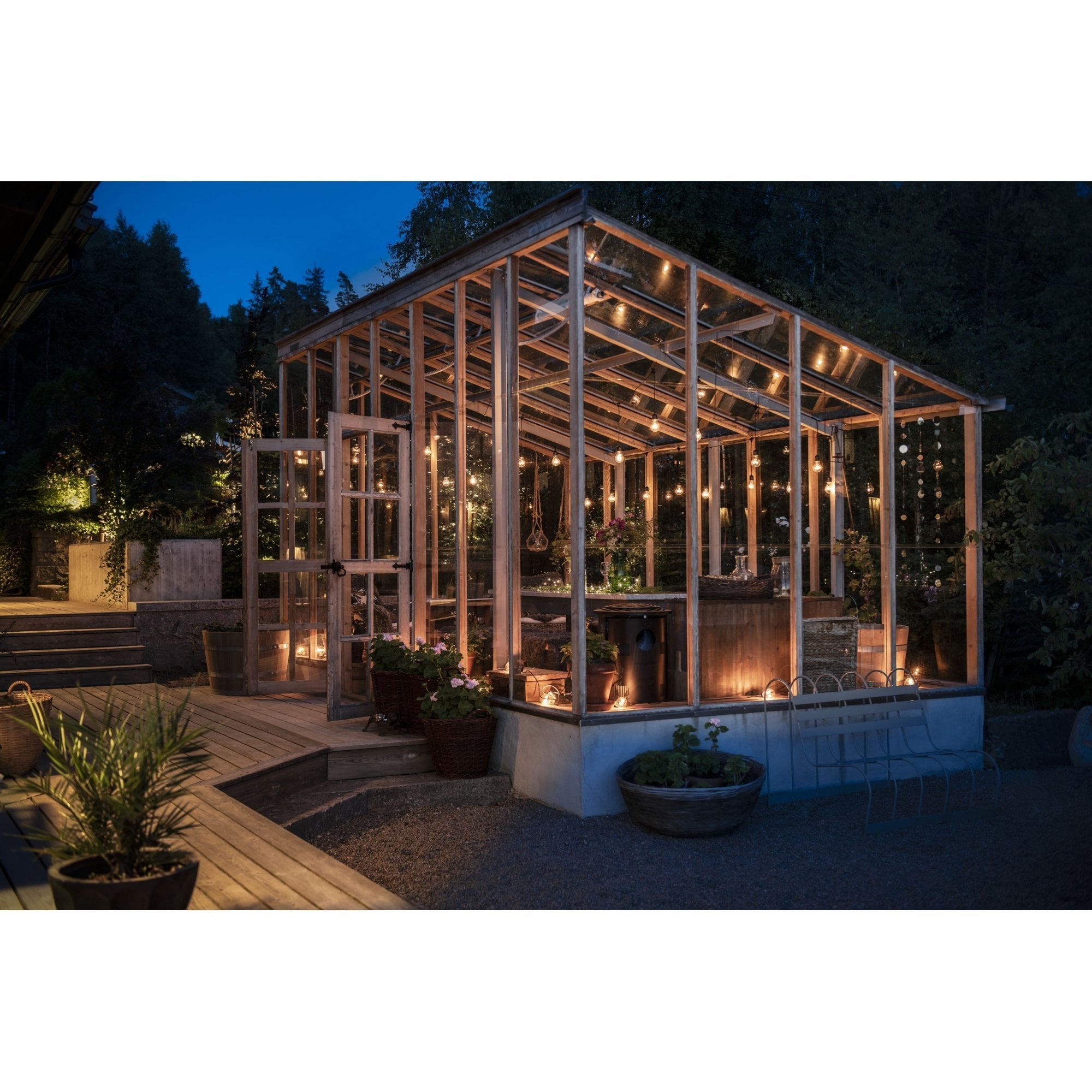 Konstsmide Festoon 4.5m Light Set - 10 LED Bulbs - 1800K - Icicle Drop