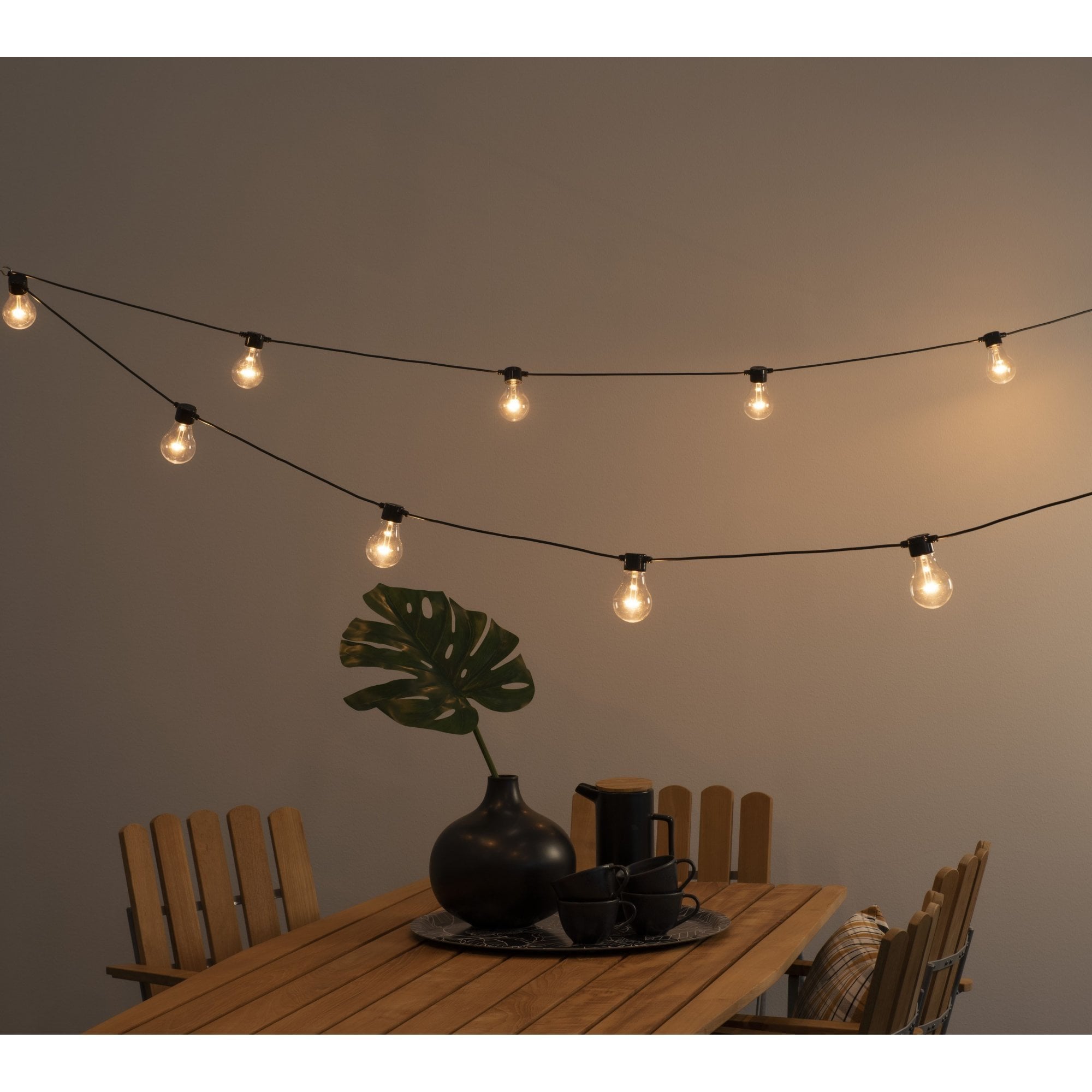 Konstsmide Festoon 4.5m Light Set - 10 LED Bulbs - 2400K - Short Drop
