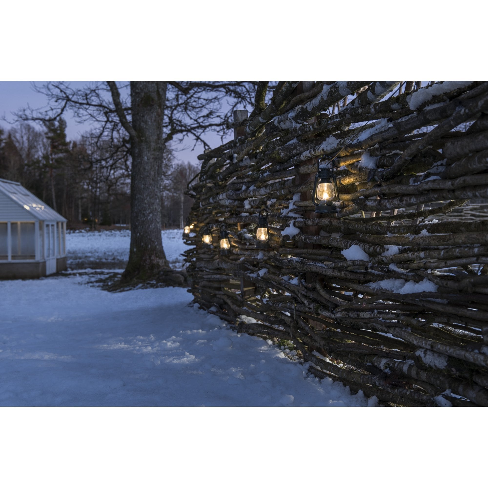 Konstsmide Festoon 7m Light Set - 8 LED Lanterns - Green