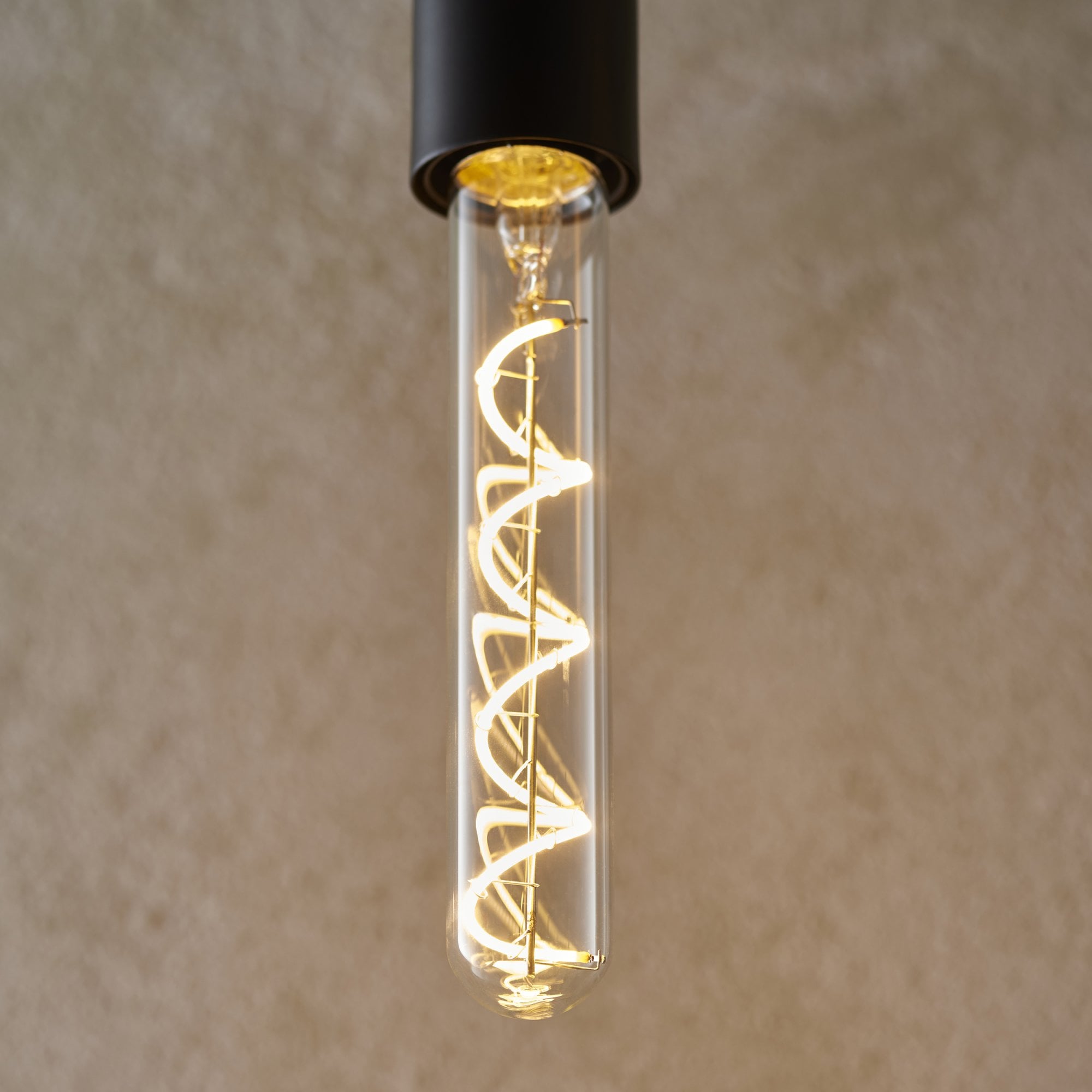 Endon E27 4W LED Spiral Tubular Bulb - 2200K - Dimmable - Clear Glass