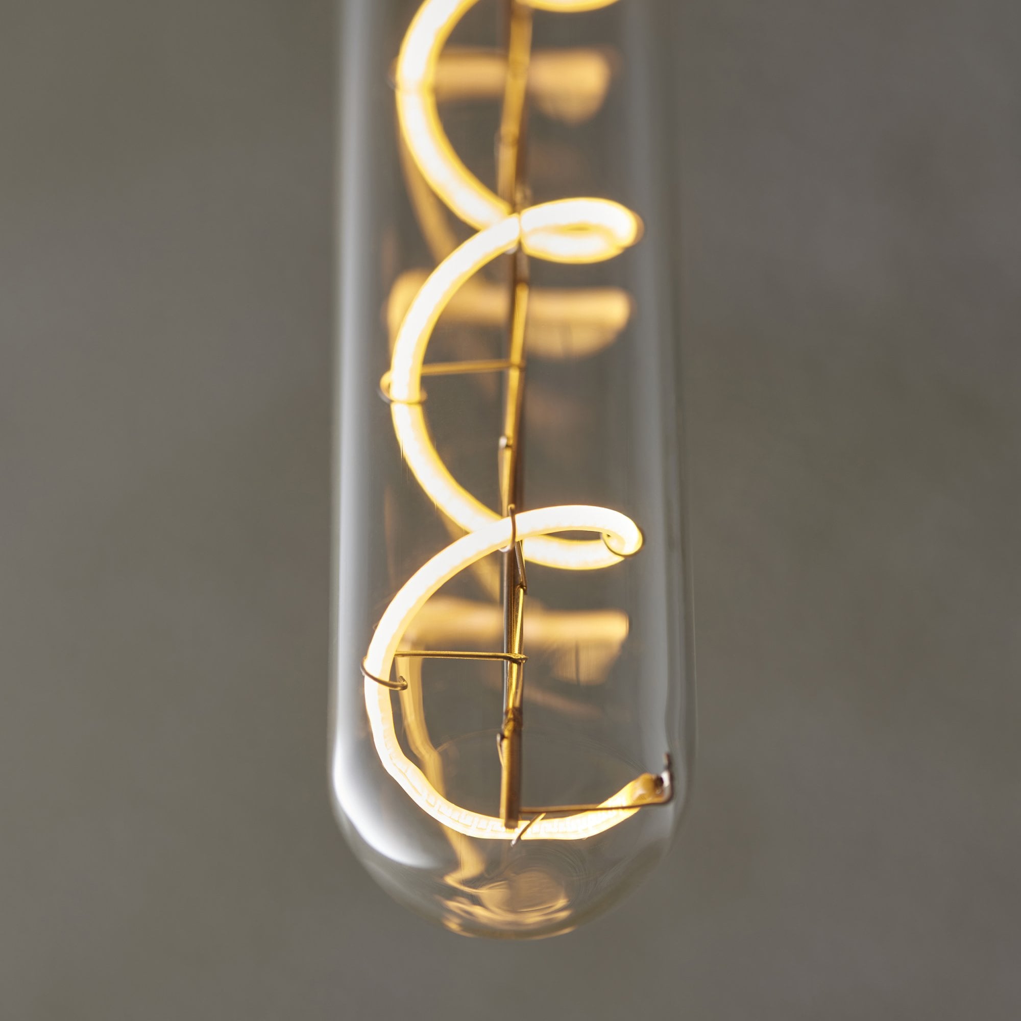 Endon E27 4W LED Spiral Tubular Bulb - 2200K - Dimmable - Clear Glass