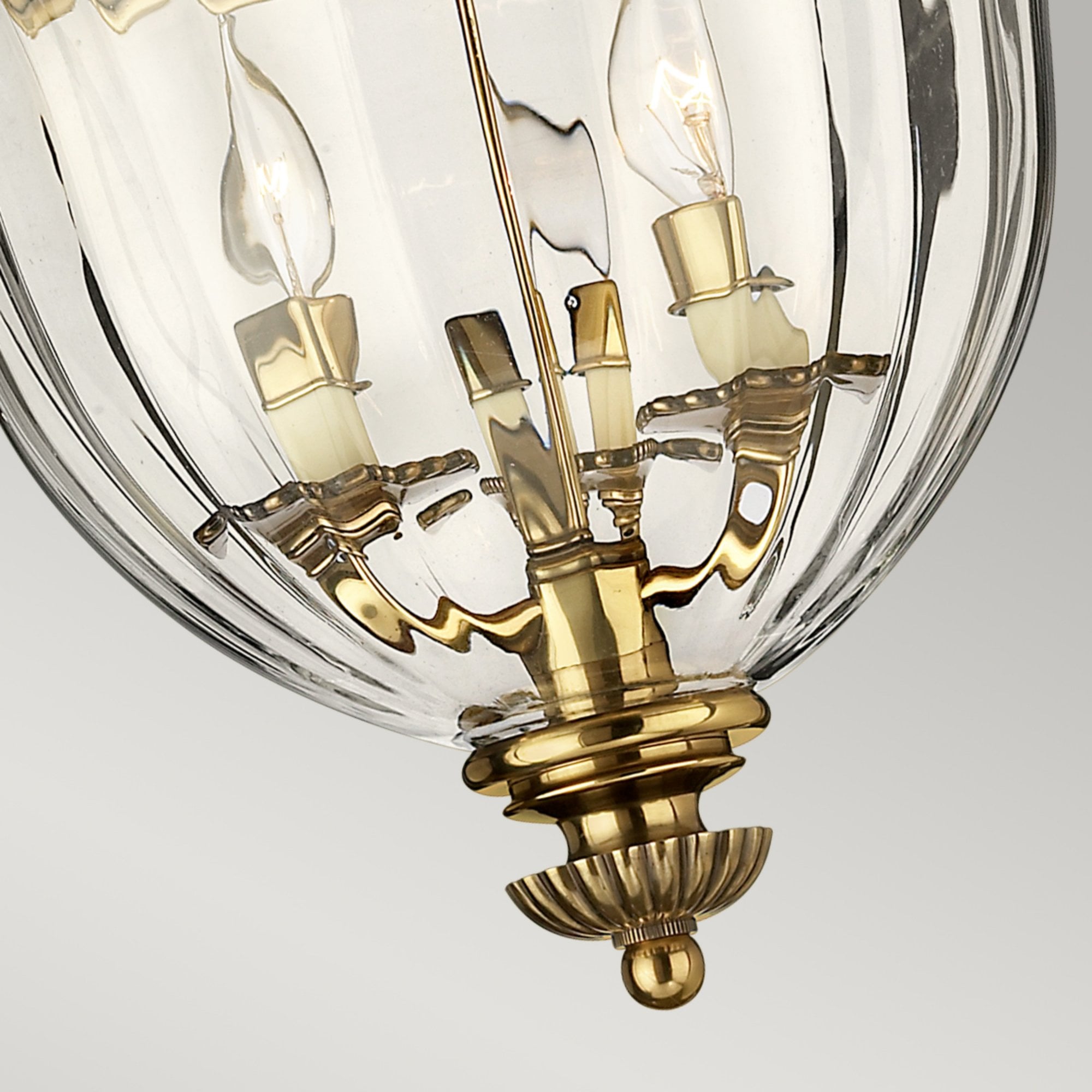 Hinkley Cambridge 3 Light Flush Mount - Burnished Brass