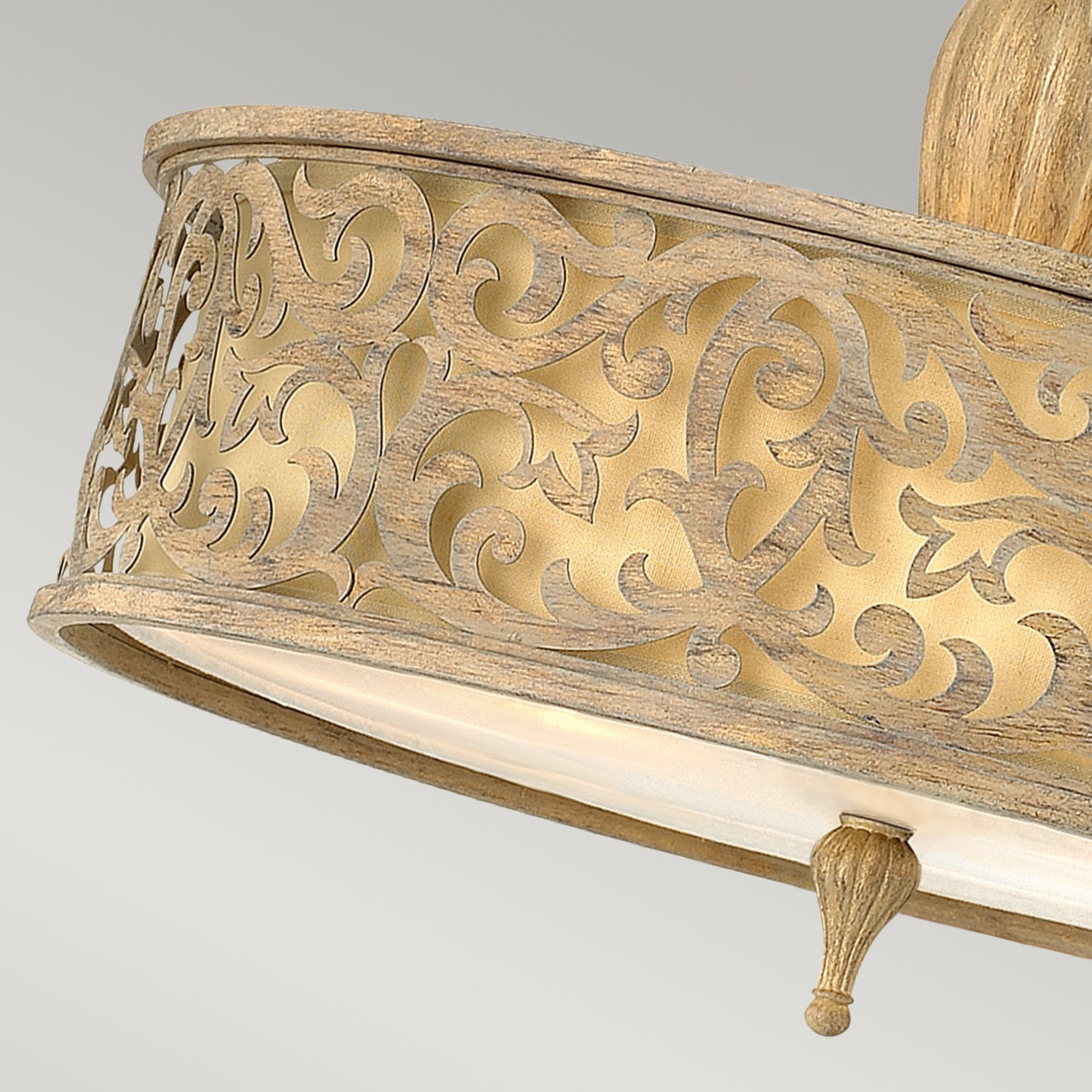 Hinkley Carabel 3 Light Large Semi-Flush - Brushed Champagne