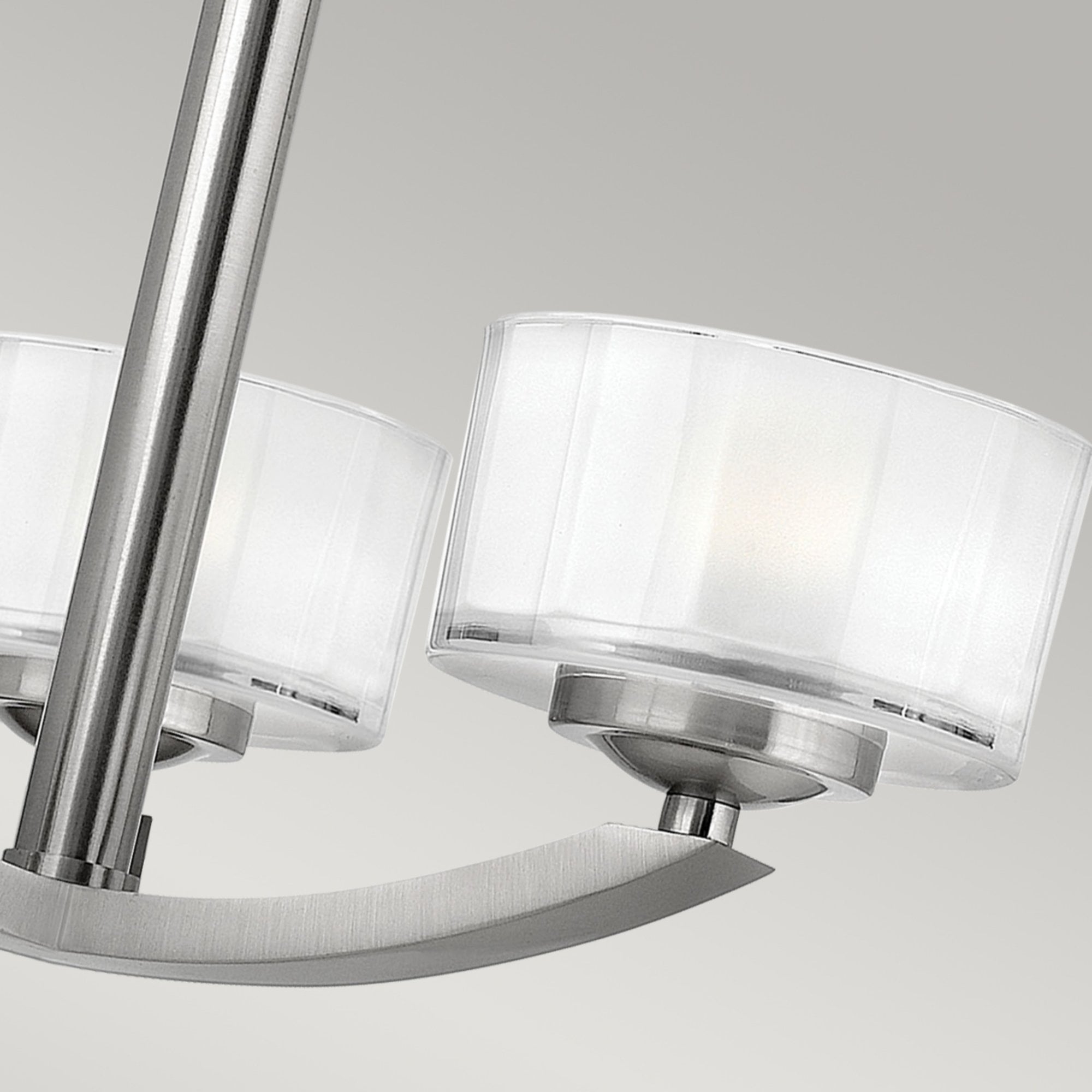 Hinkley Meridian 3 Light Semi-Flush - Brushed Nickel